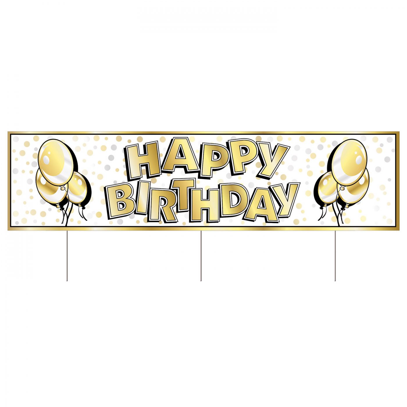 PLASTIC JUMBO HAPPY BIRTHDAY YARD SIGN (6) image