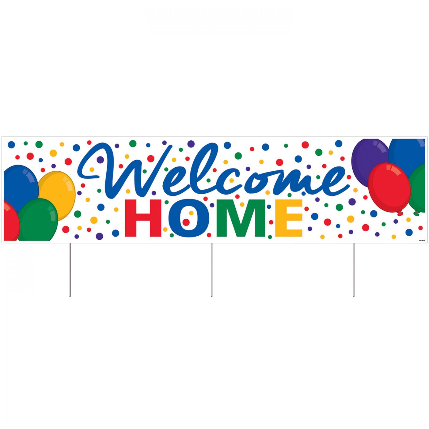 PLASTIC JUMBO WELCOME HOME YARD SIGN (6) image