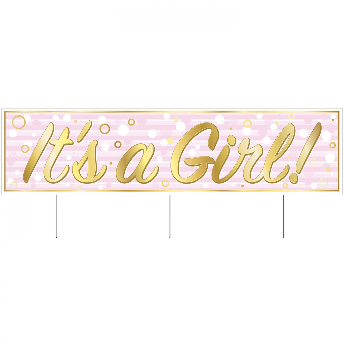 PLASTIC JUMBO IT'S A GIRL! YARD SIGN (6) image