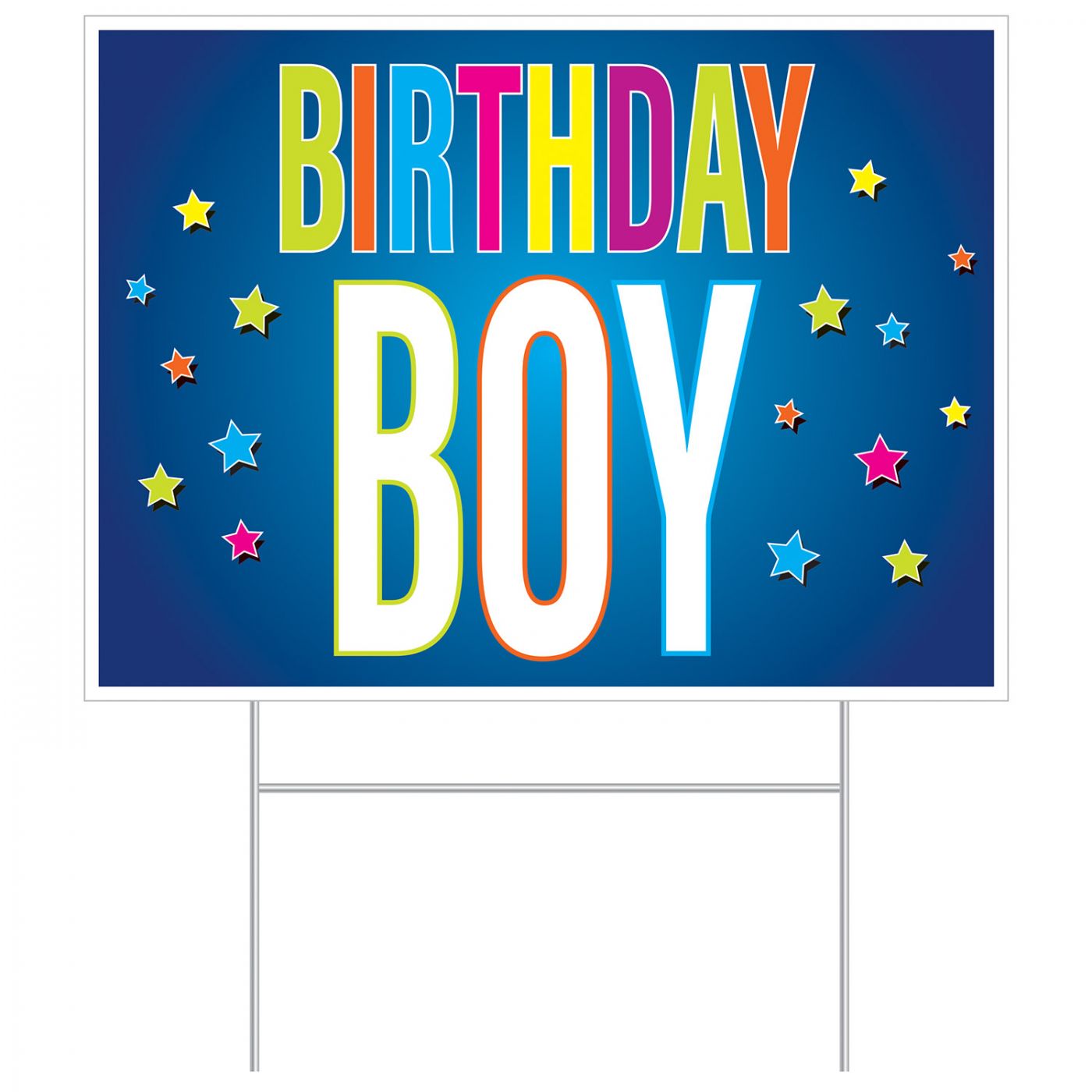 Plastic Birthday Boy Yard Sign (6) image