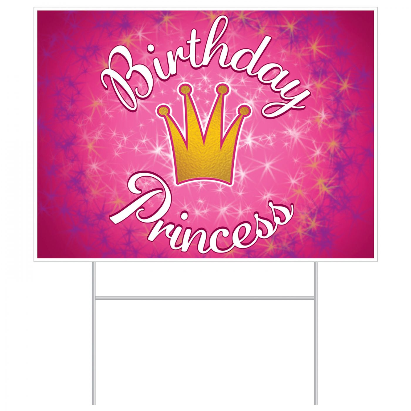 Plastic Birthday Princess Yard Sign (6) image