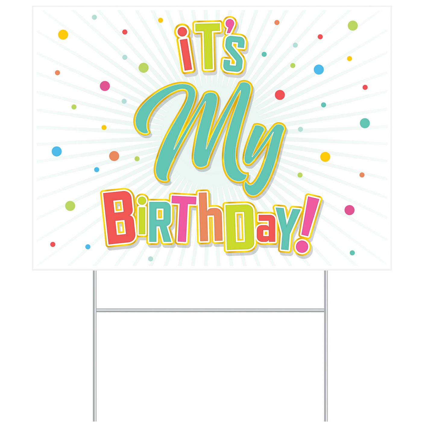 Plastic It's My Birthday! Yard Sign (6) image