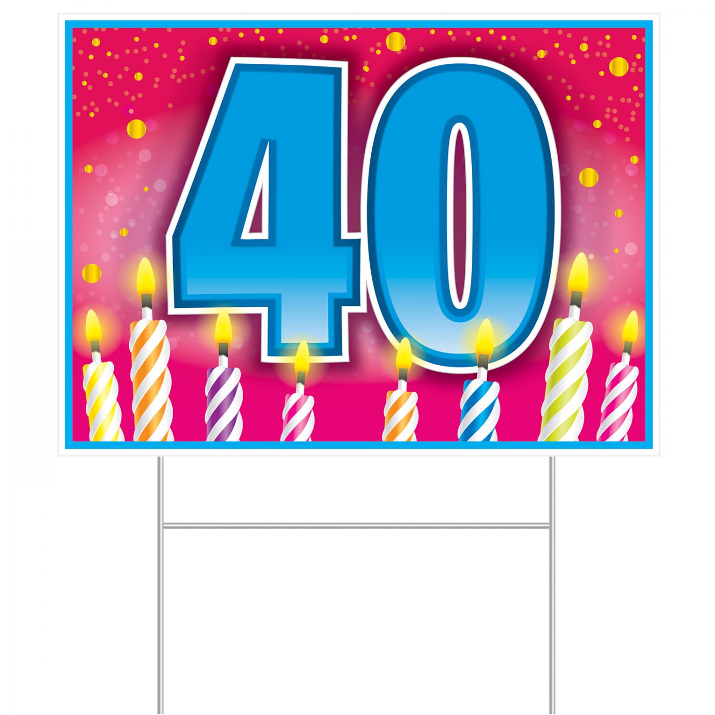 PLASTIC  40  BIRTHDAY YARD SIGN (6) image