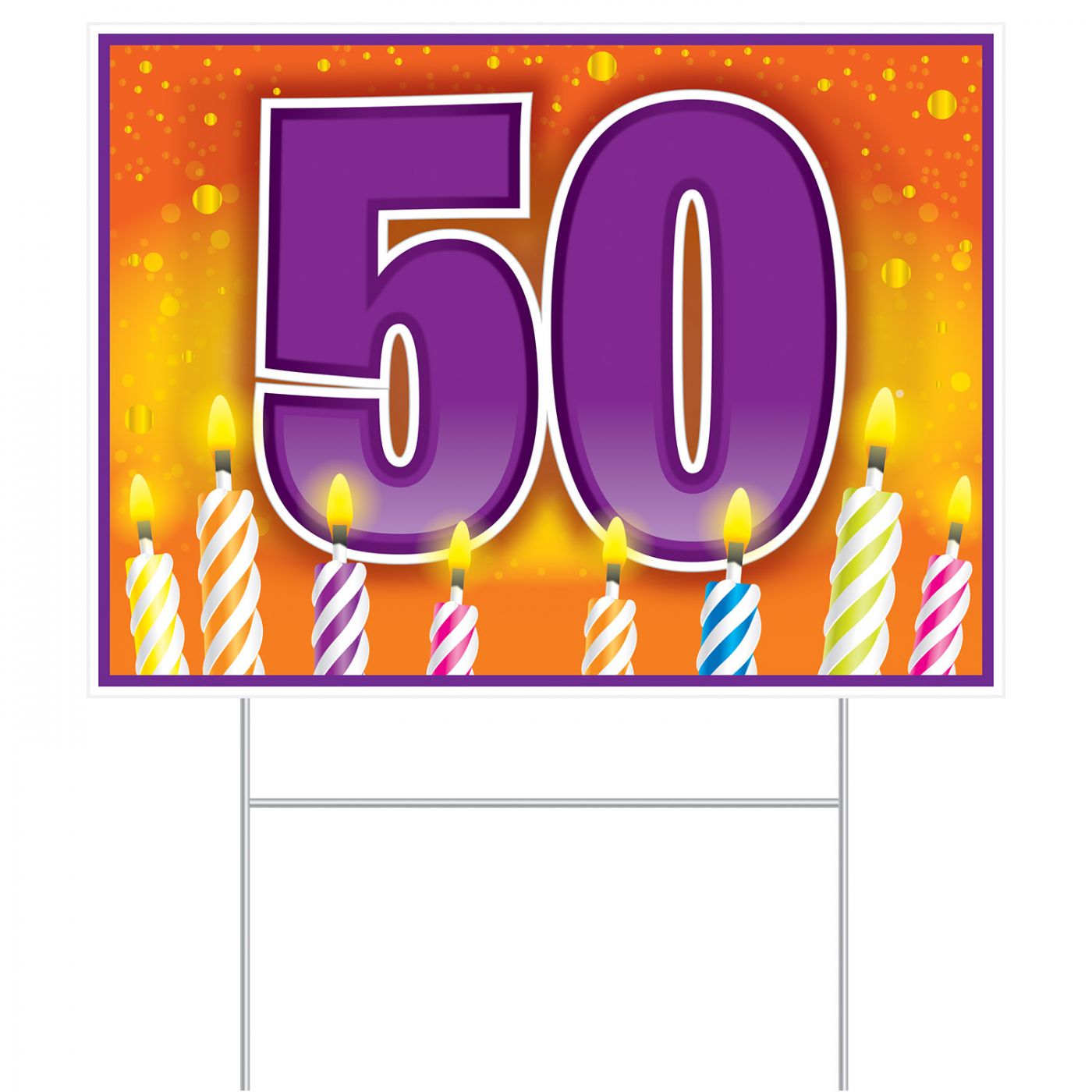 PLASTIC  50  BIRTHDAY YARD SIGN (6) image