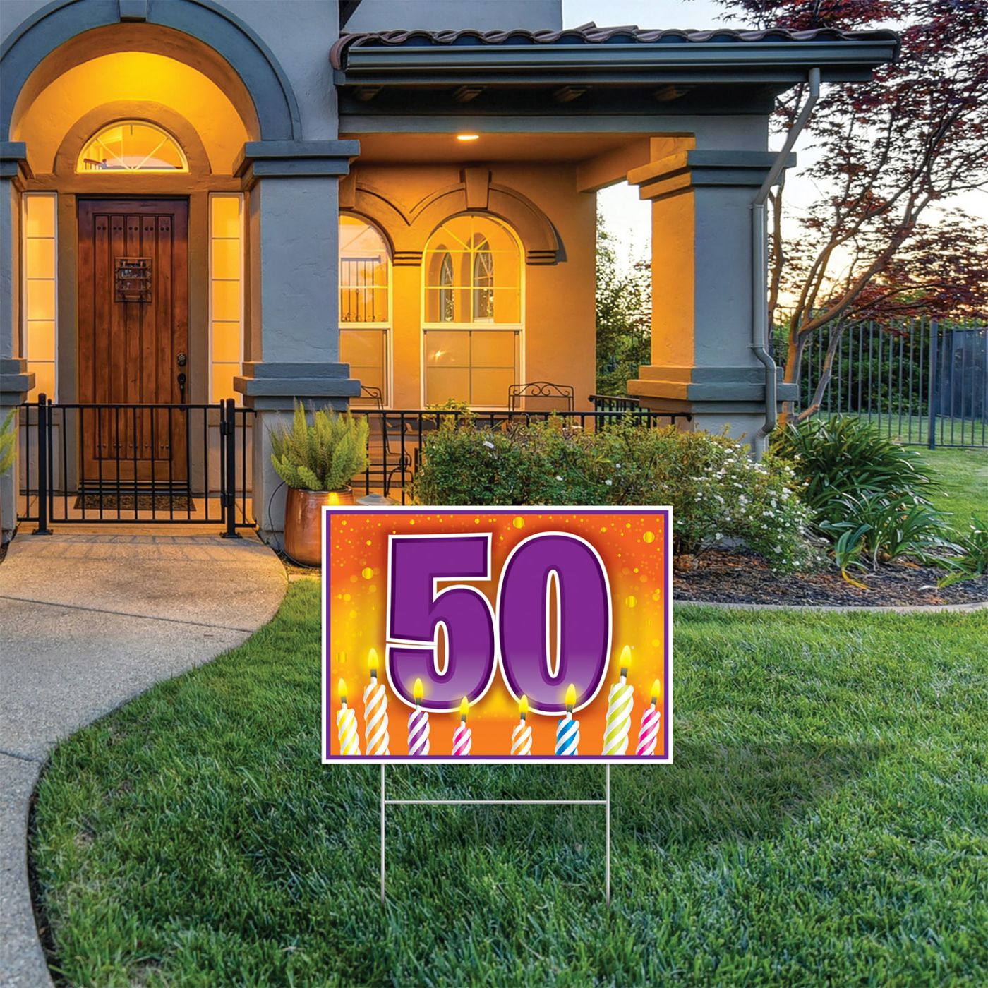 Plastic  50  Birthday Yard Sign (6) image