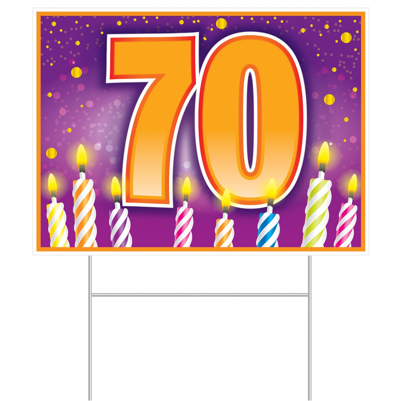 PLASTIC  70  BIRTHDAY YARD SIGN (6) image