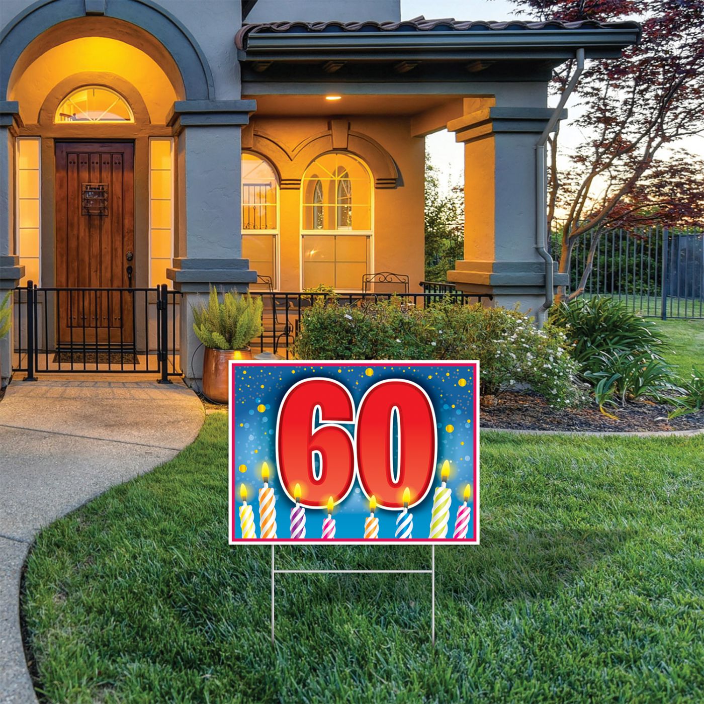 Plastic  60  Birthday Yard Sign (6) image