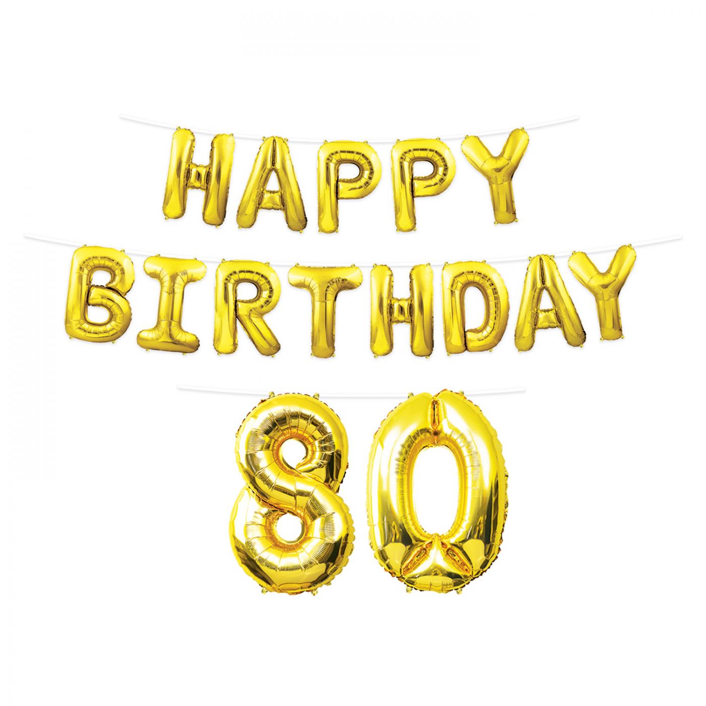 Happy Birthday 80 Balloon Streamer (6) image