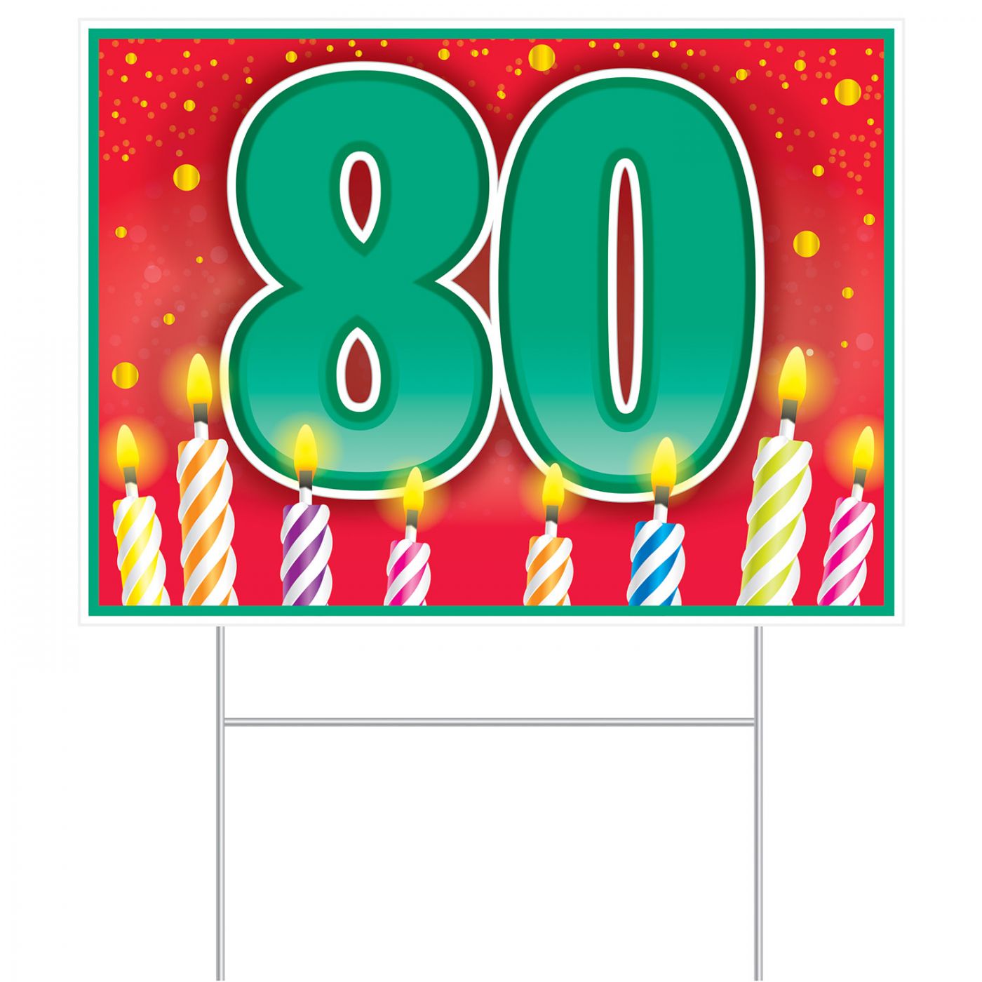 PLASTIC  80  BIRTHDAY YARD SIGN (6) image
