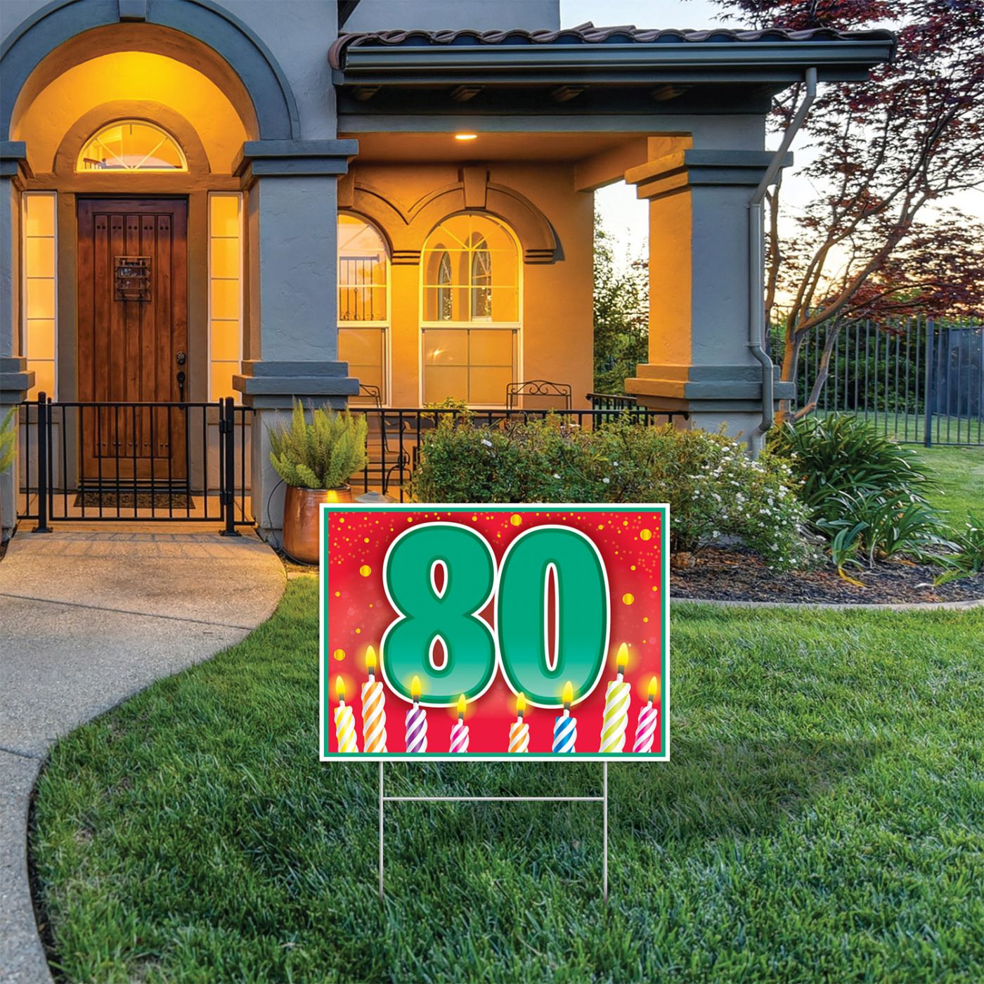 Plastic  80  Birthday Yard Sign (6) image