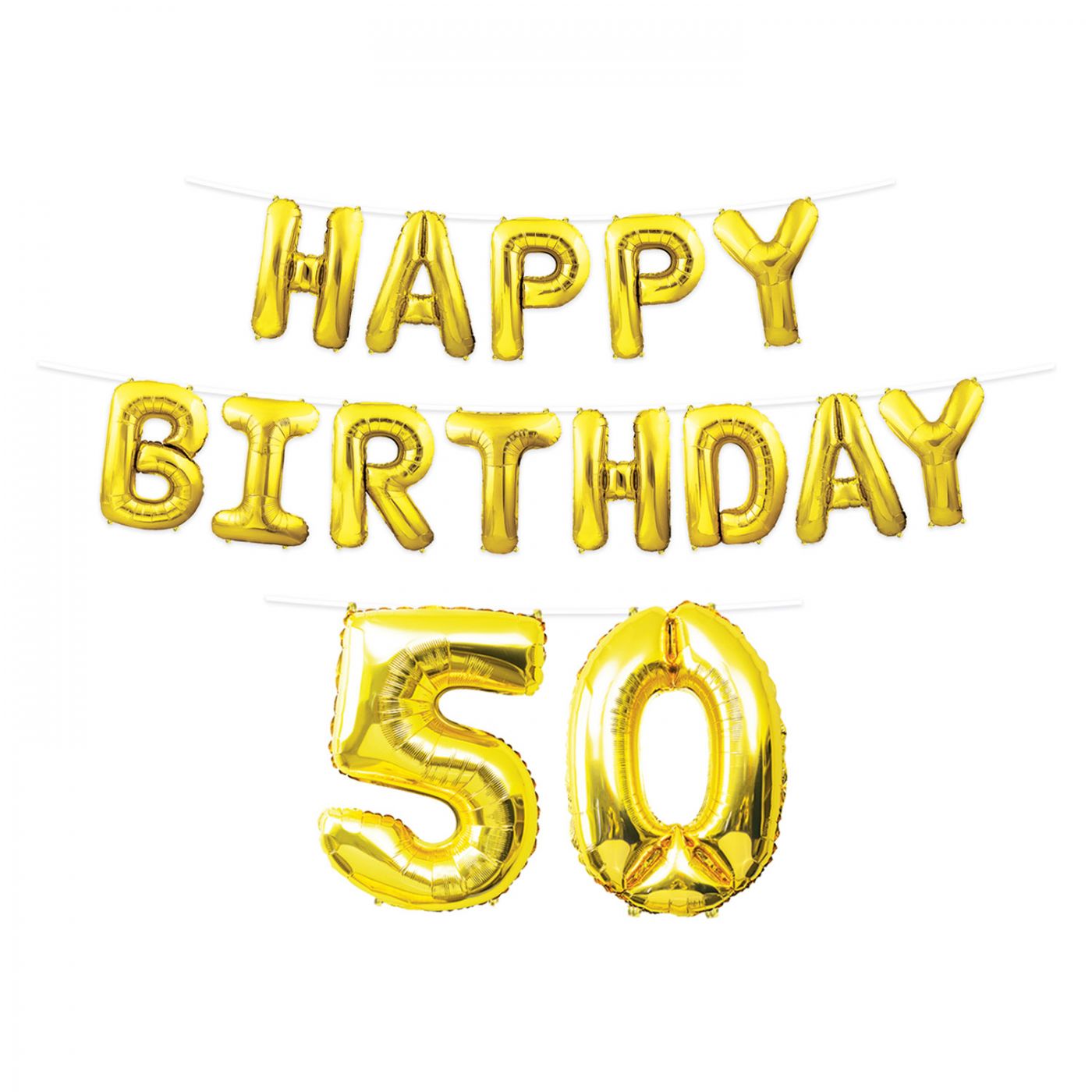 Happy Birthday 50 Balloon Streamer (6) image