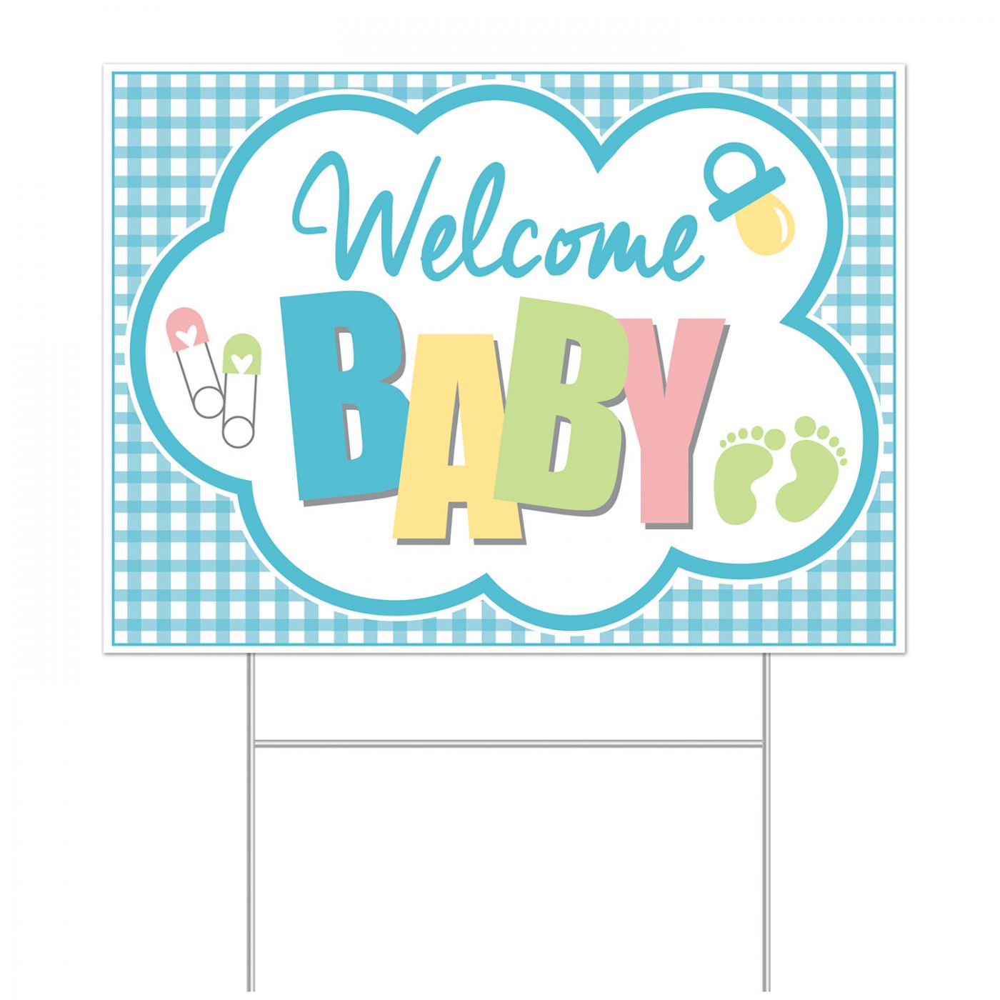 PLASTIC WELCOME BABY YARD SIGN (6) image