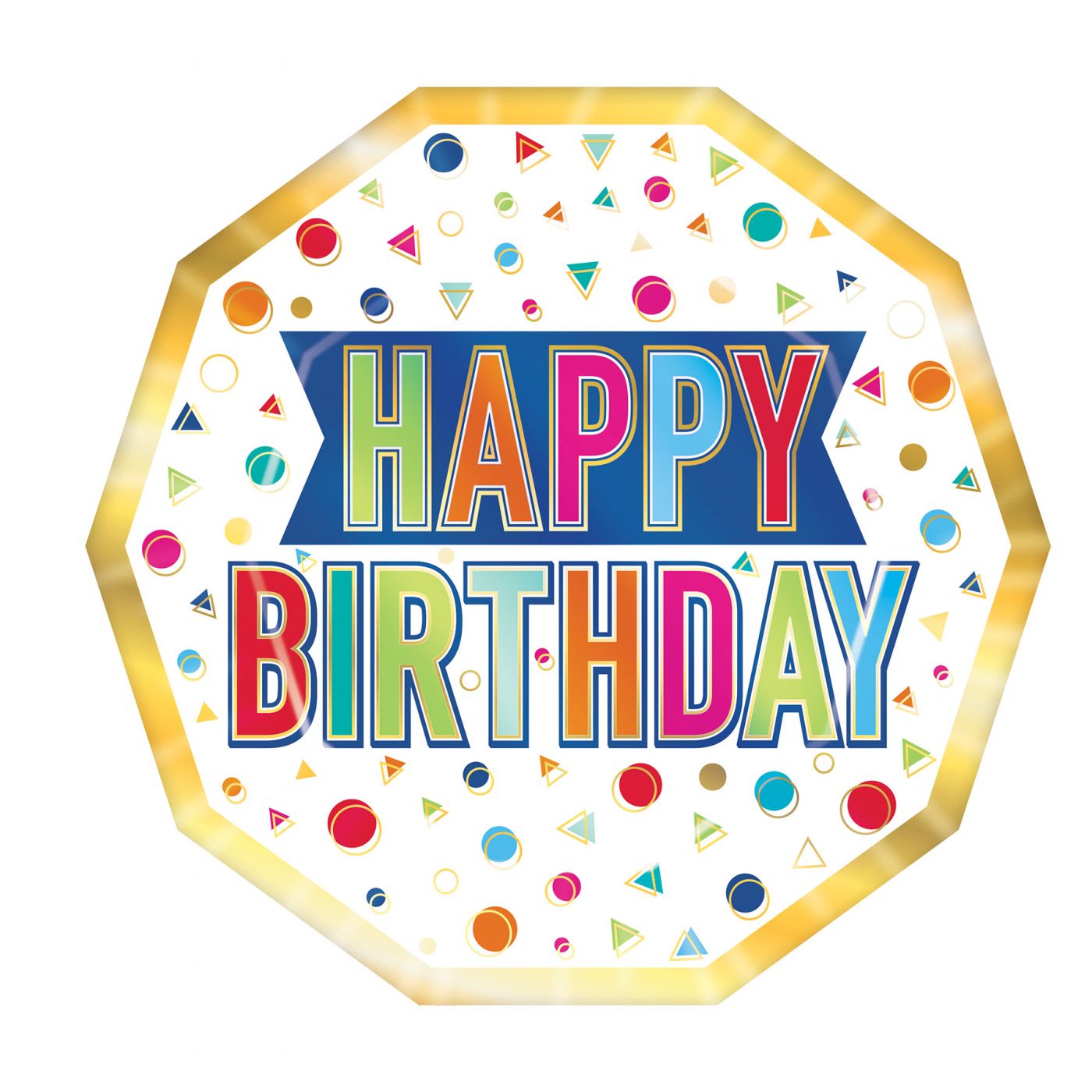 Happy Birthday Decagon Plates (12) image