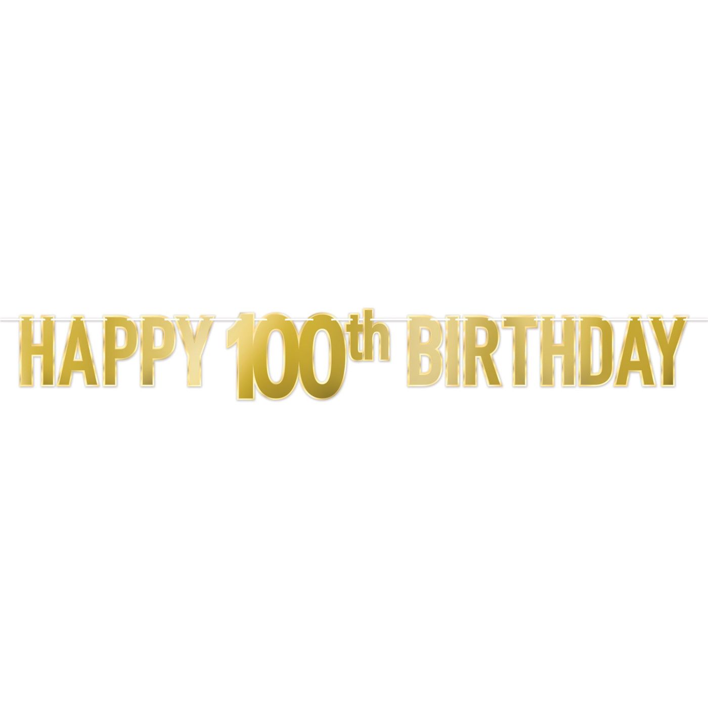 Foil Happy "100th" Birthday Streamer (12) image