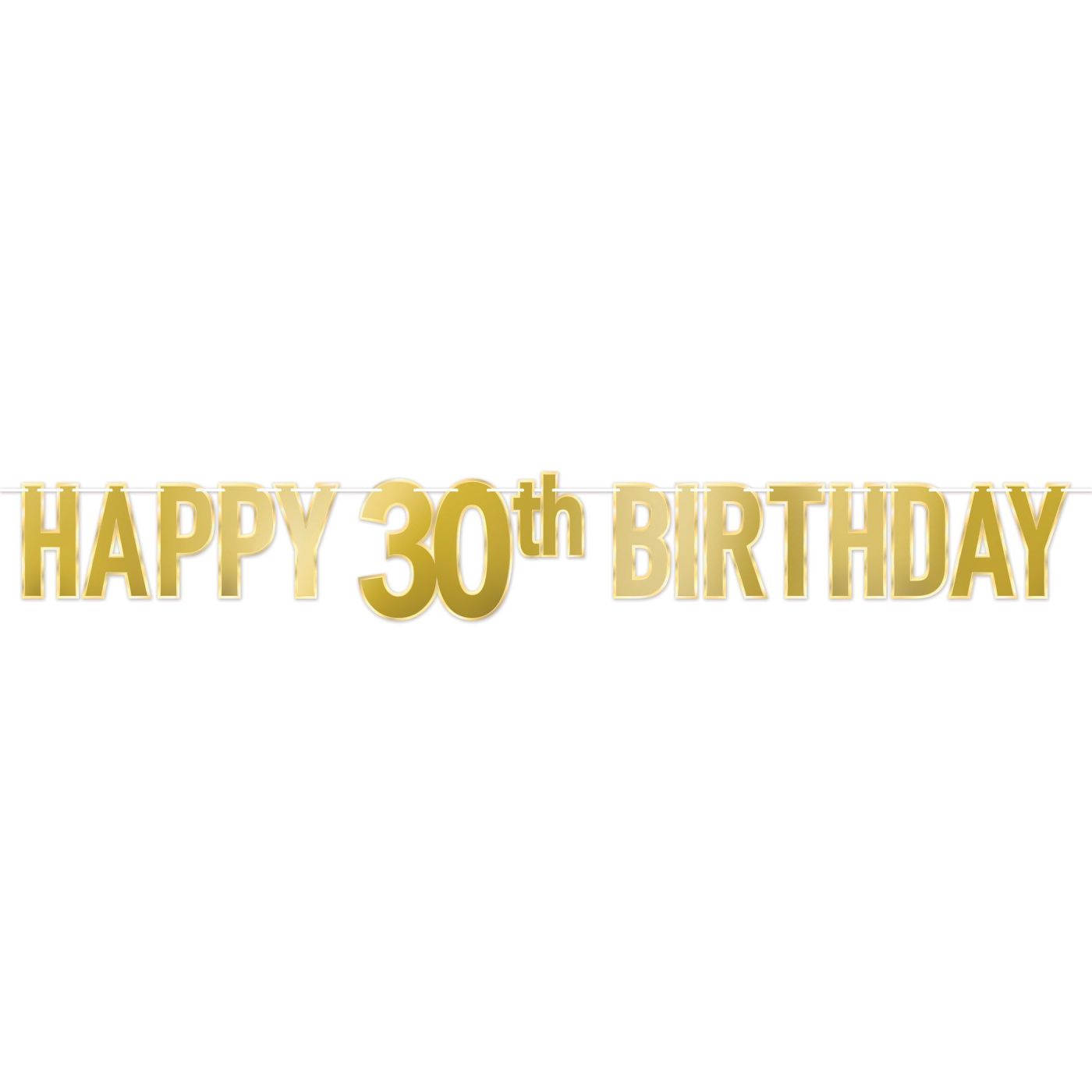 Foil Happy "30th" Birthday Streamer (12) image