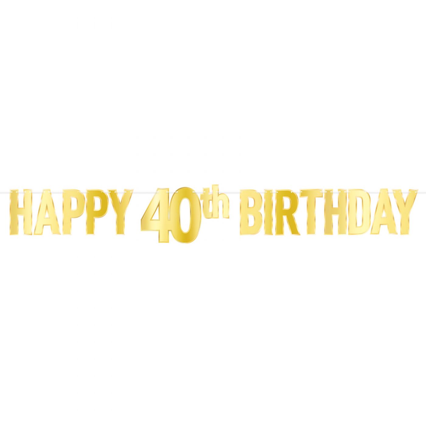 Foil Happy 40th Birthday Streamer (12) image