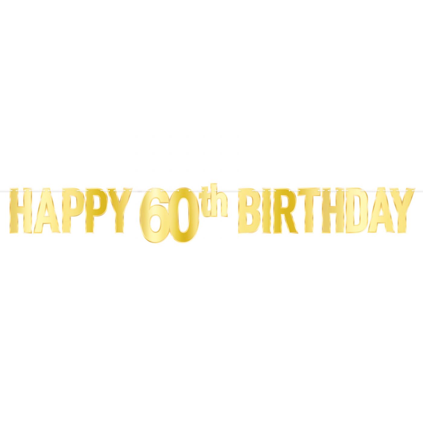 Foil Happy 60th Birthday Streamer (12) image