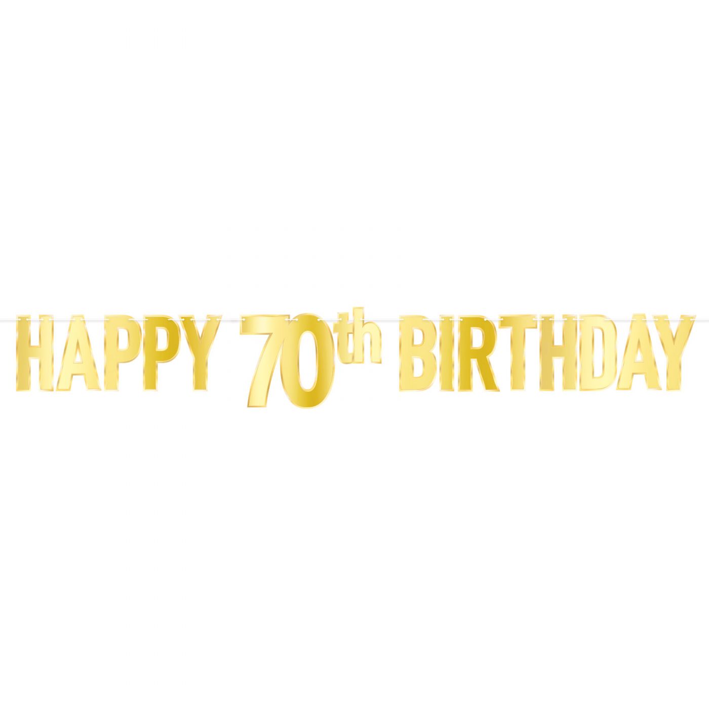 Foil Happy 70th Birthday Streamer (12) image