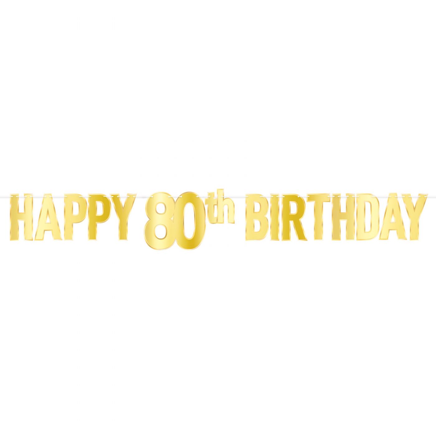 Foil Happy 80th Birthday Streamer (12) image