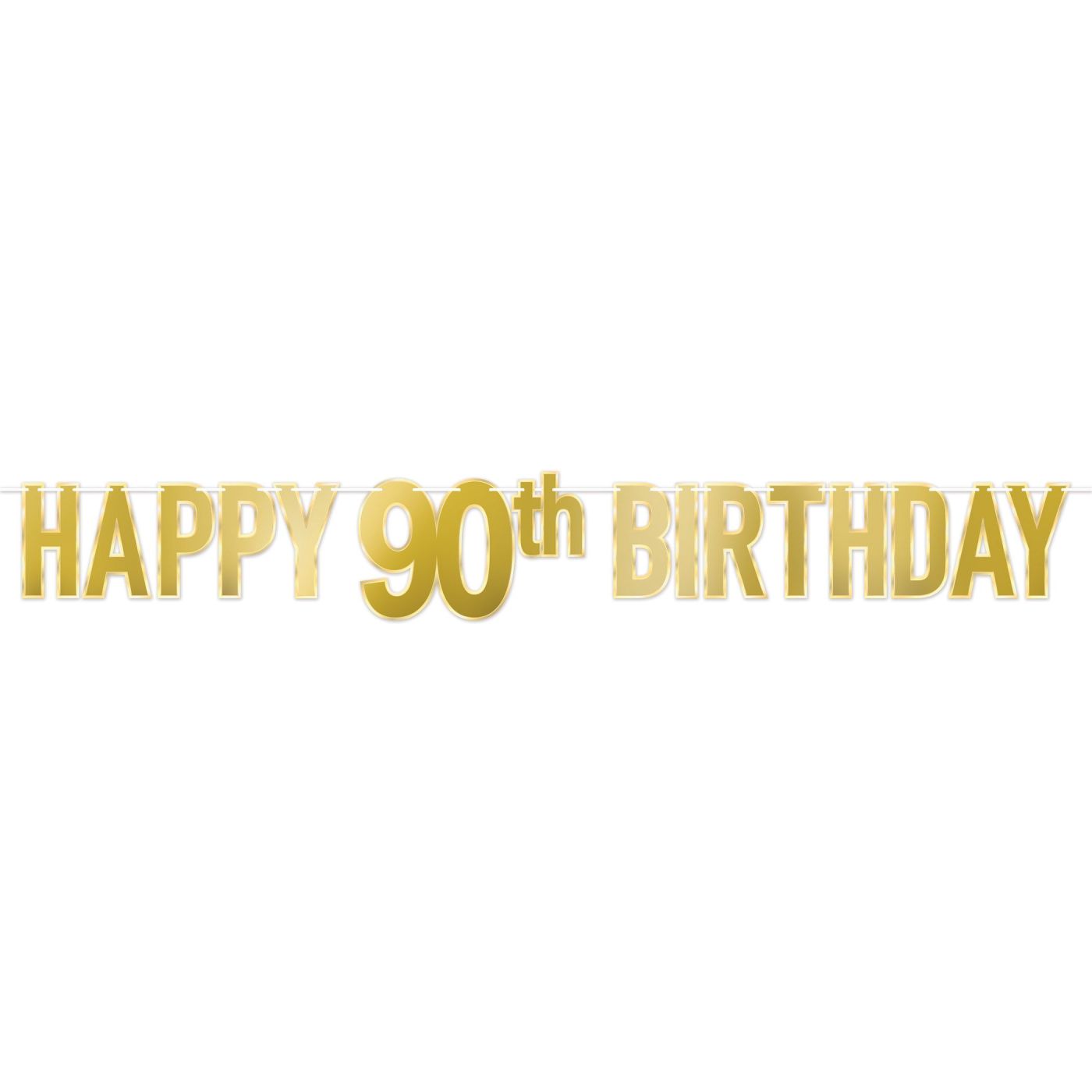 Foil Happy "90th" Birthday Streamer (12) image