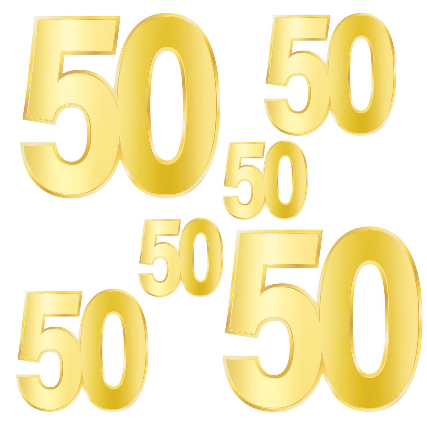 Foil 50 Birthday Cutouts (12) image