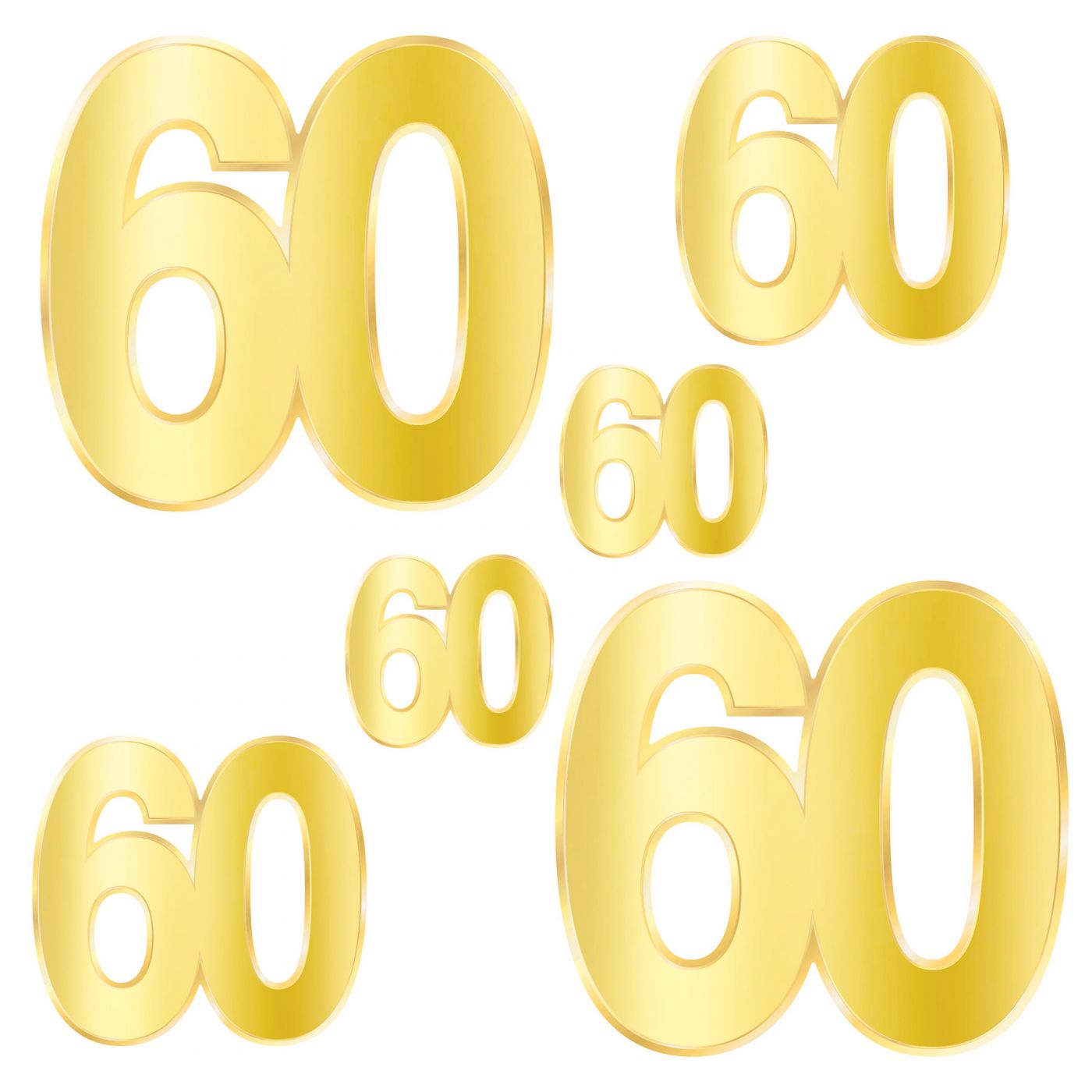 Foil 60 Birthday Cutouts (12) image