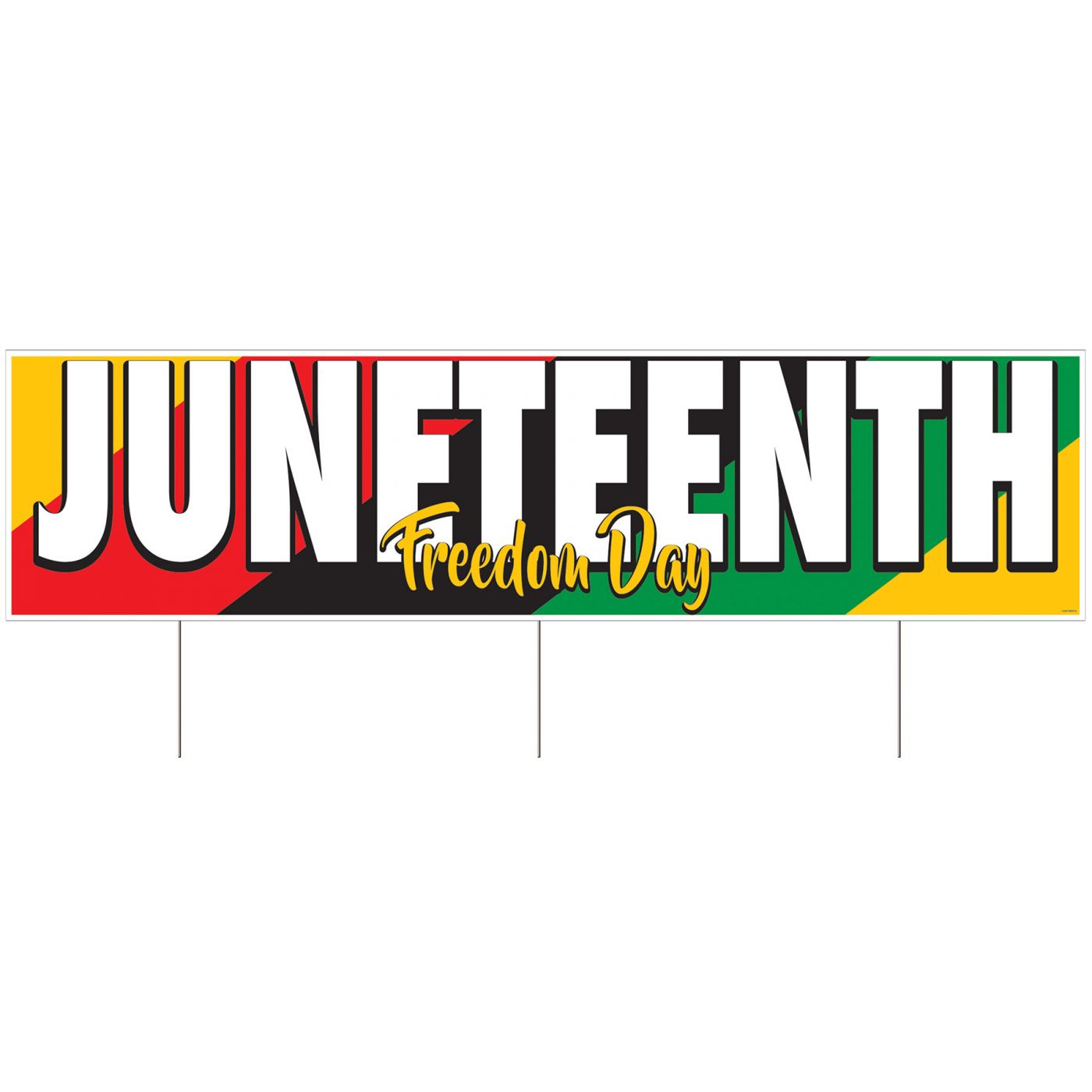 PLASTIC JUMBO JUNETEENTH YARD SIGN(6) image