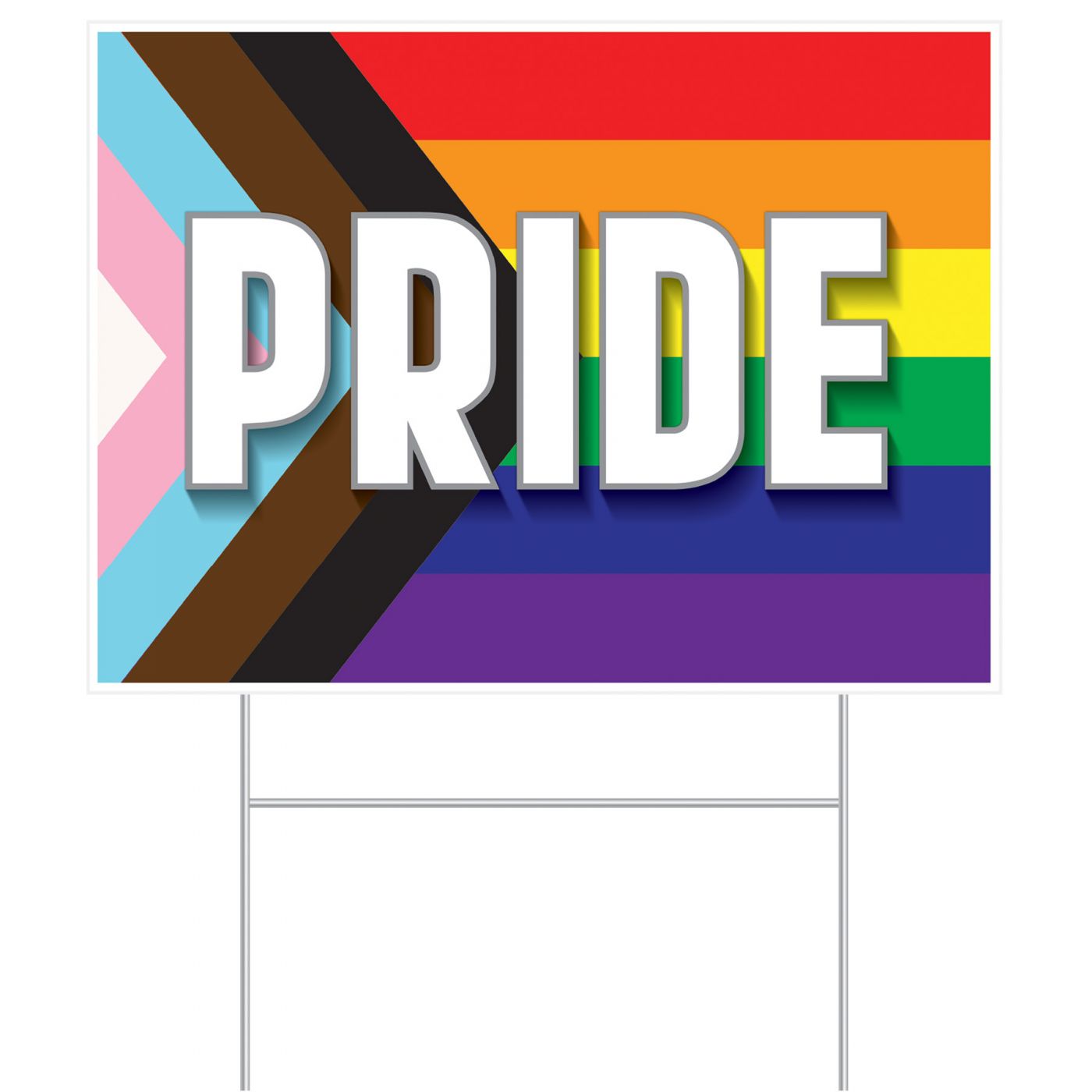 Plastic Pride Flag Yard Sign (6) image