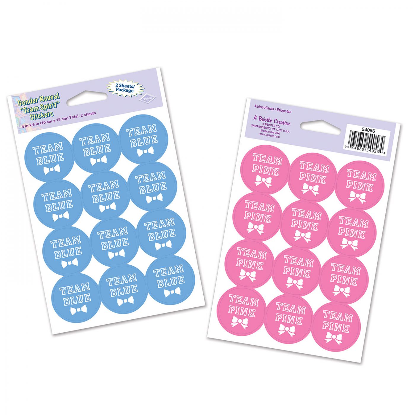 Team Blue/Team Pink Stickers (12) image