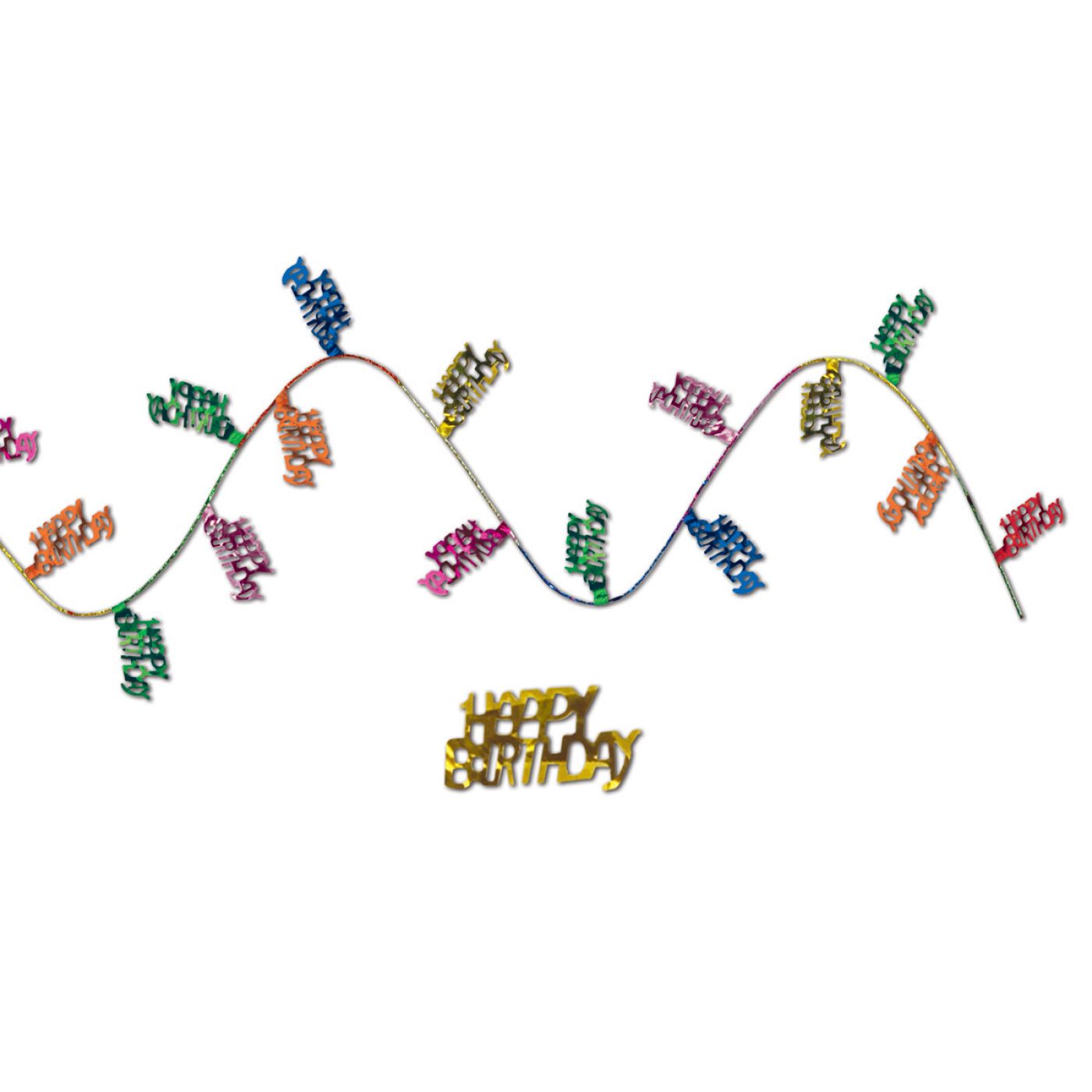 Gleam 'N Flex Happy Birthday Garland (12) image