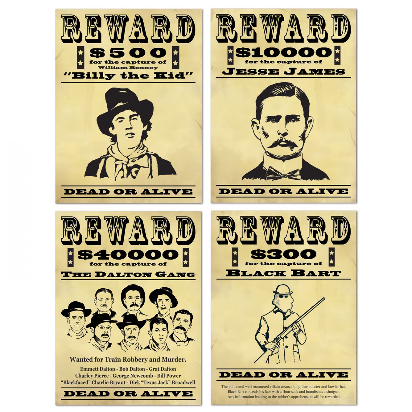 Wanted Sign Cutouts (12) image