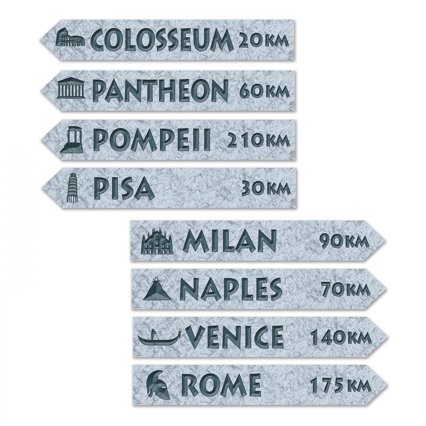 Italian Street Sign Cutouts (12) image