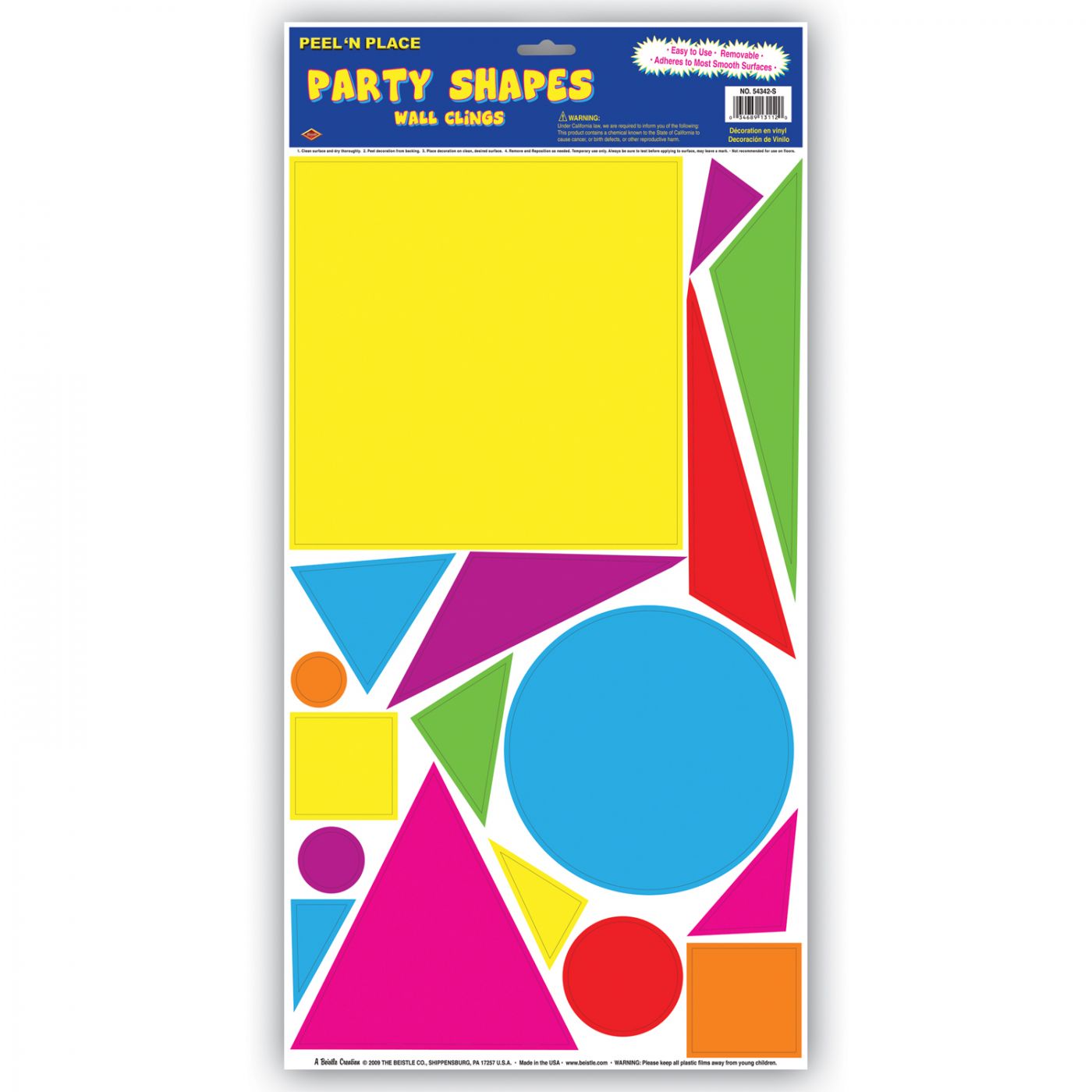 Party Shapes Peel 'N Place (12) image