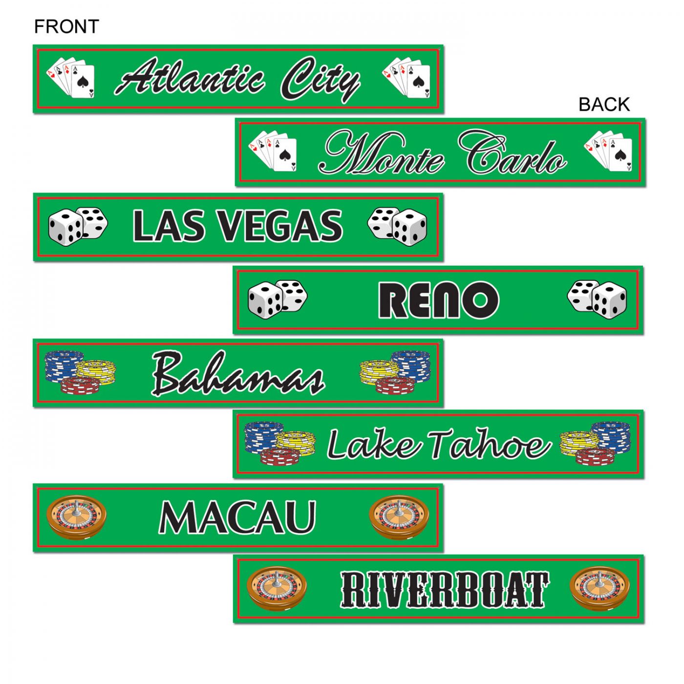 Gambling Destination Street Sign Cutouts (12) image