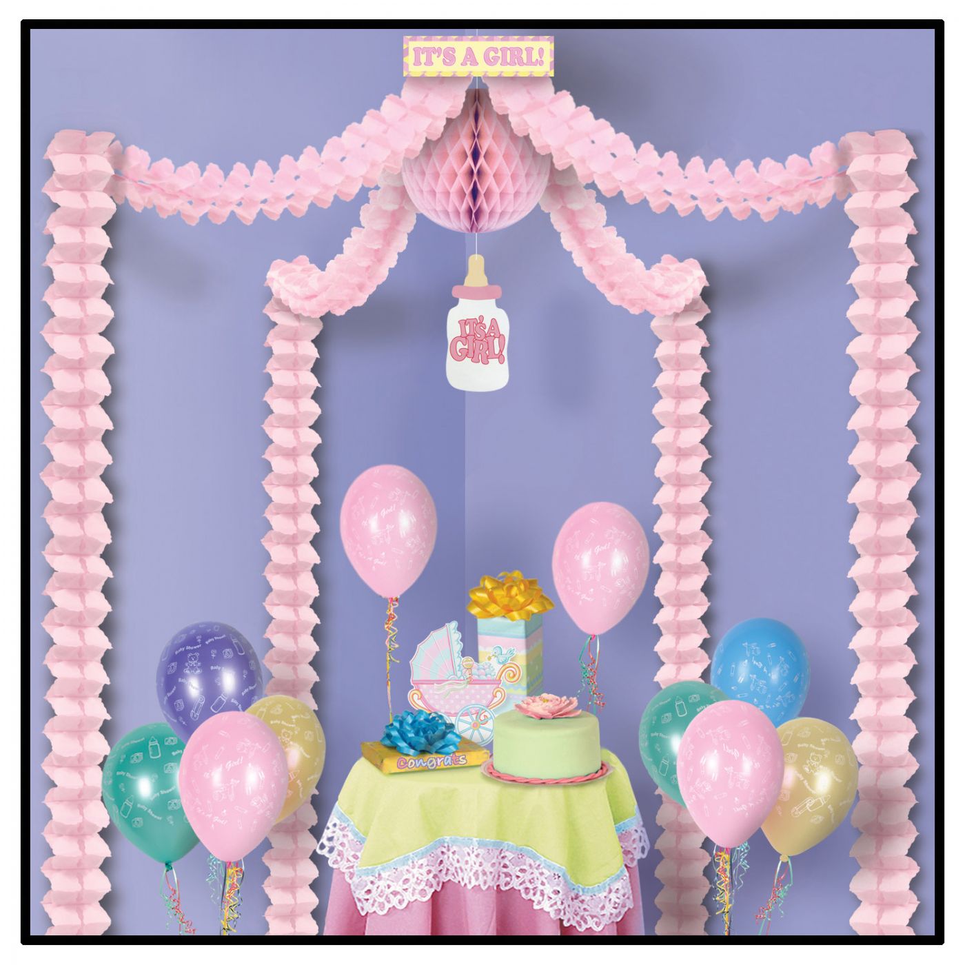 It's A Girl! Party Canopy (6) image