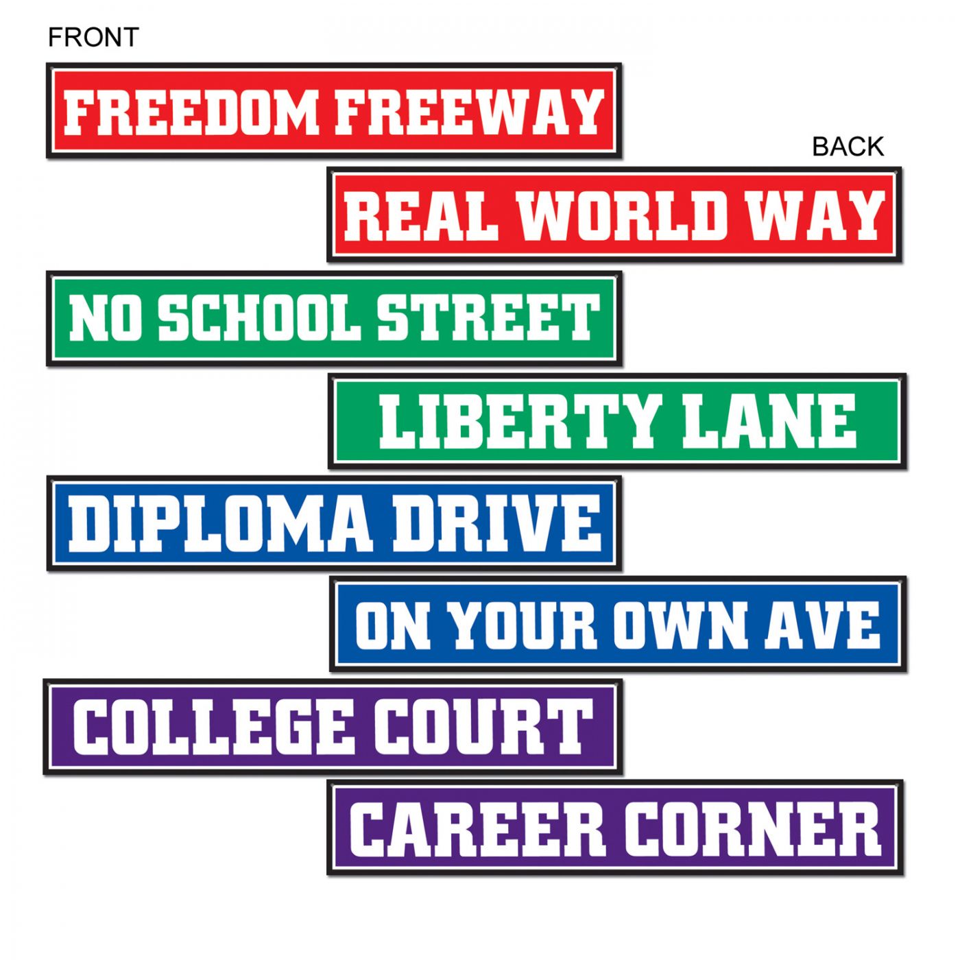 Graduation Street Sign Cutouts (12) image