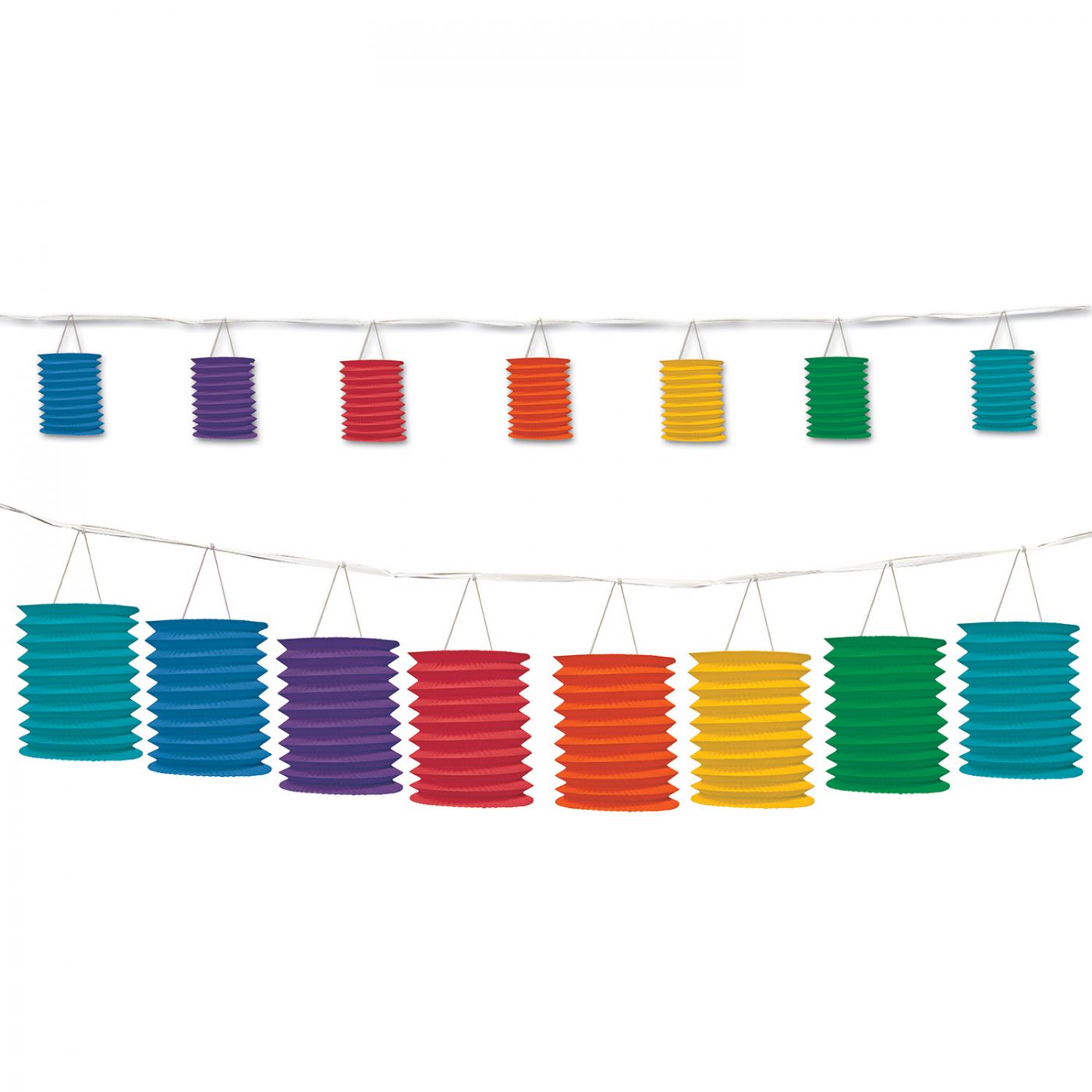 Rainbow Lantern Garland (6) image