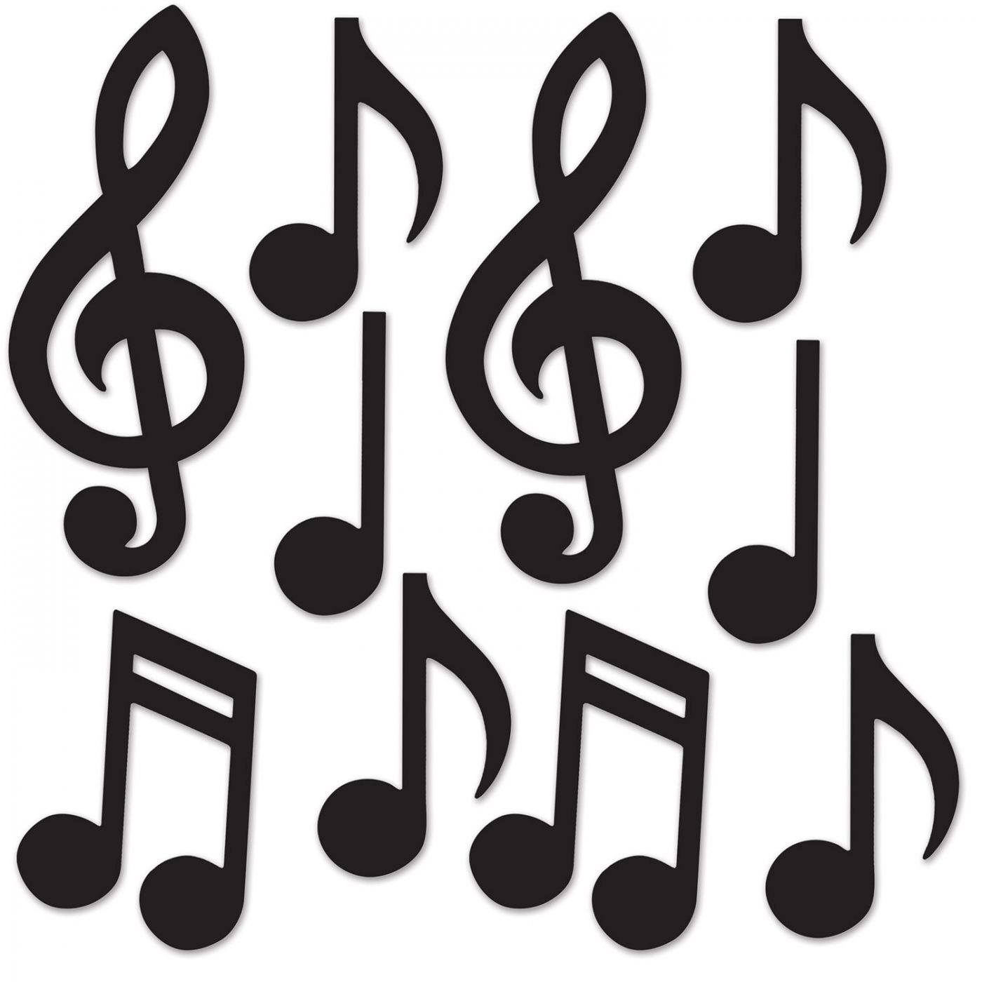 Mini Musical Notes Silhouettes (24) image