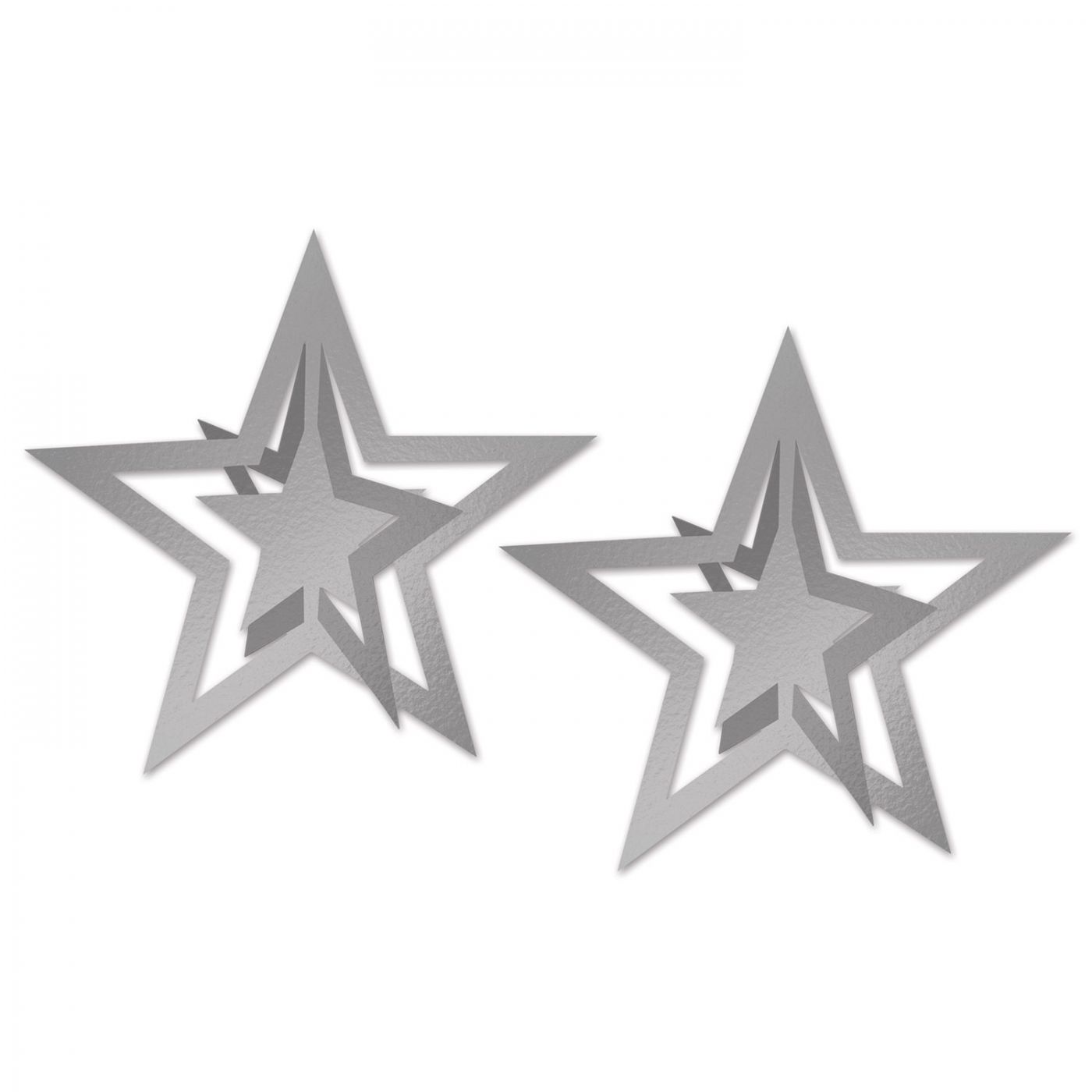 Pkgd 3-D Foil Hanging Stars (12) image