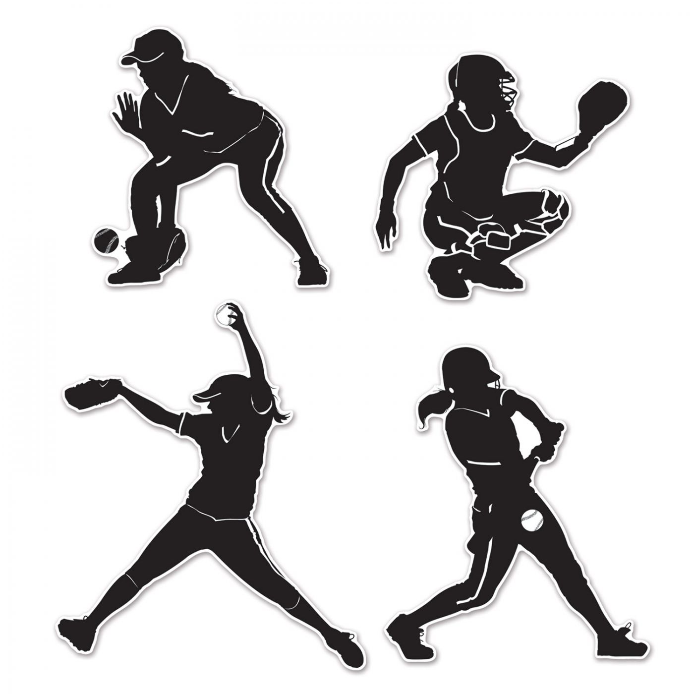 Softball Silhouettes image