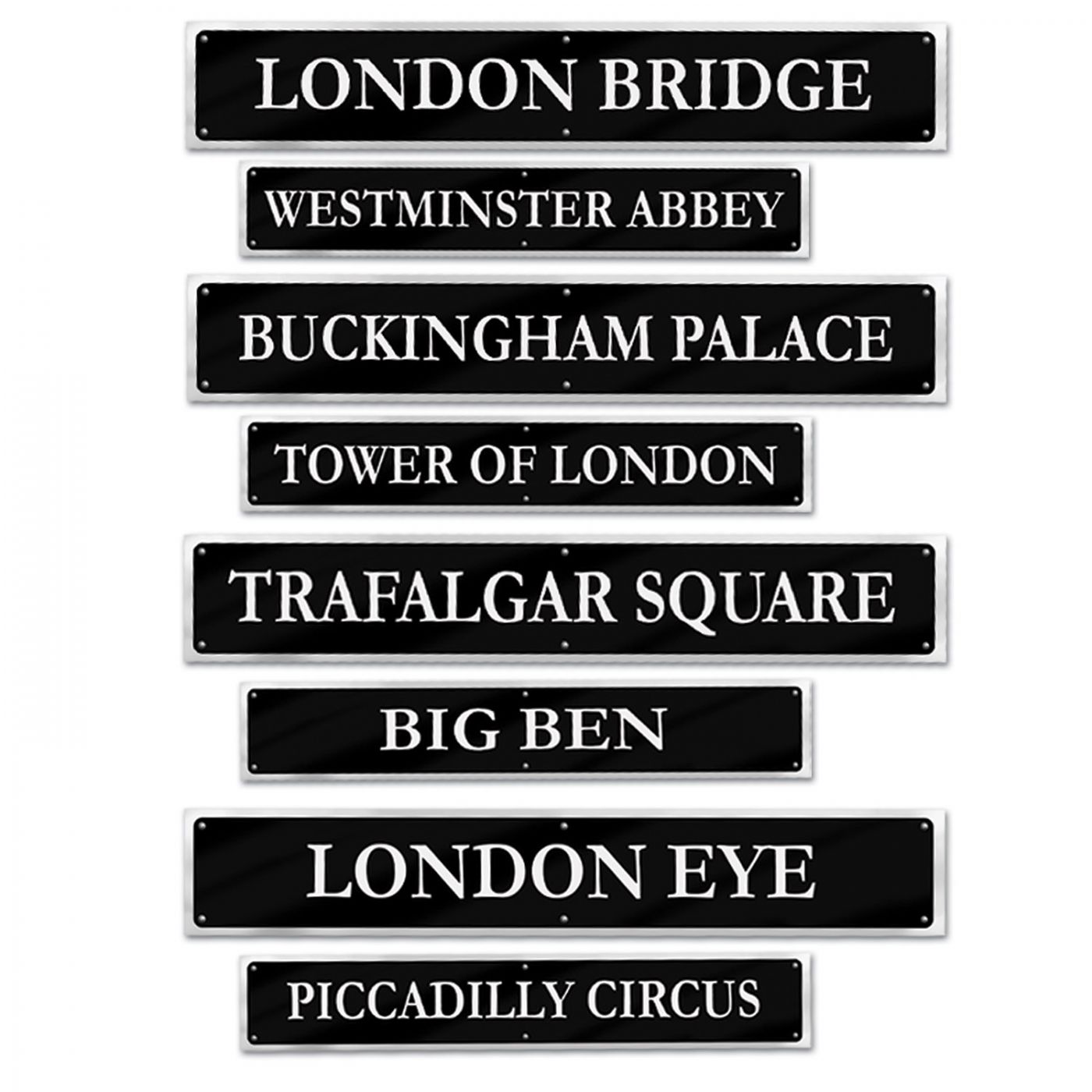 Image of British Street Sign Cutouts