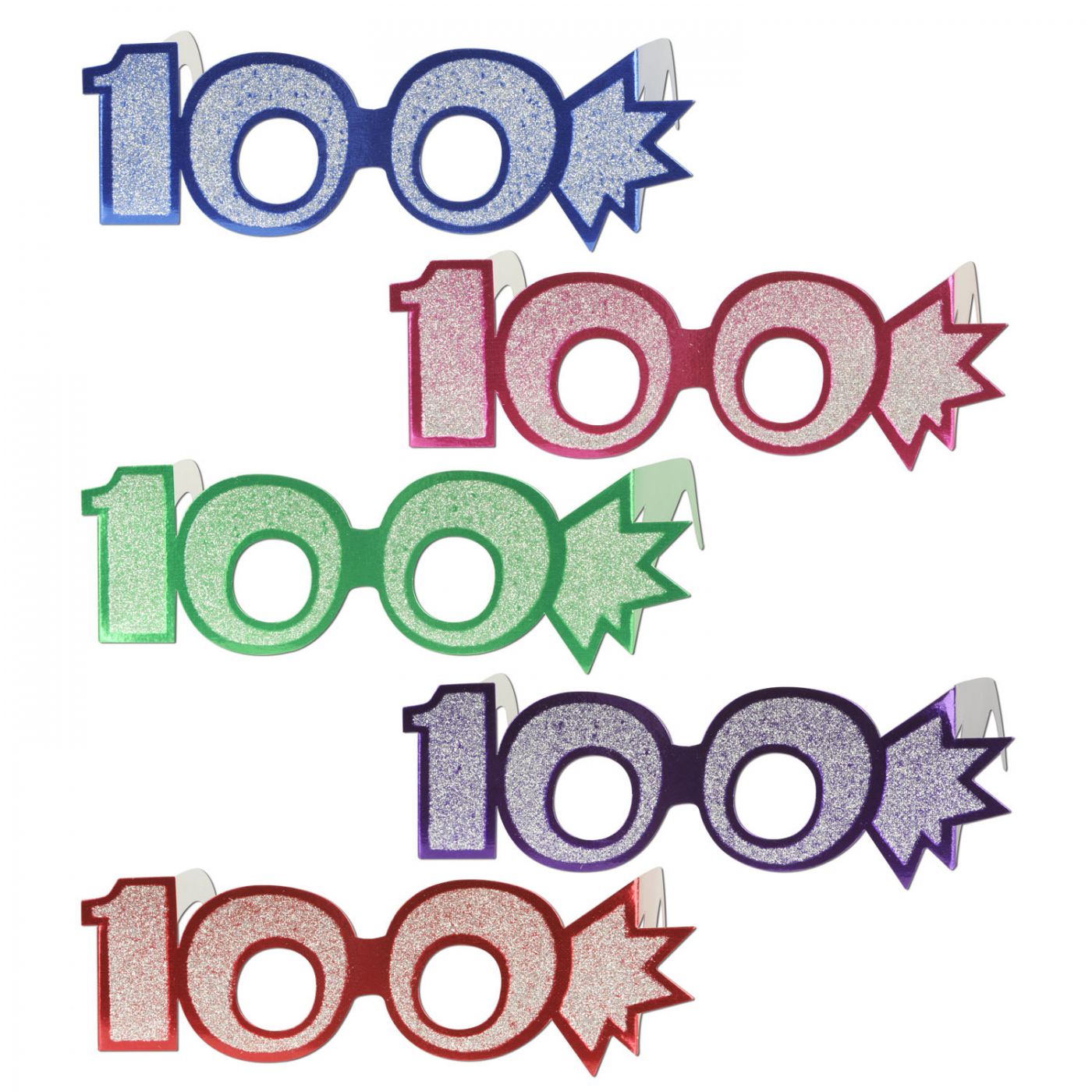 Image of  100  Glittered Foil Eyeglasses (25)