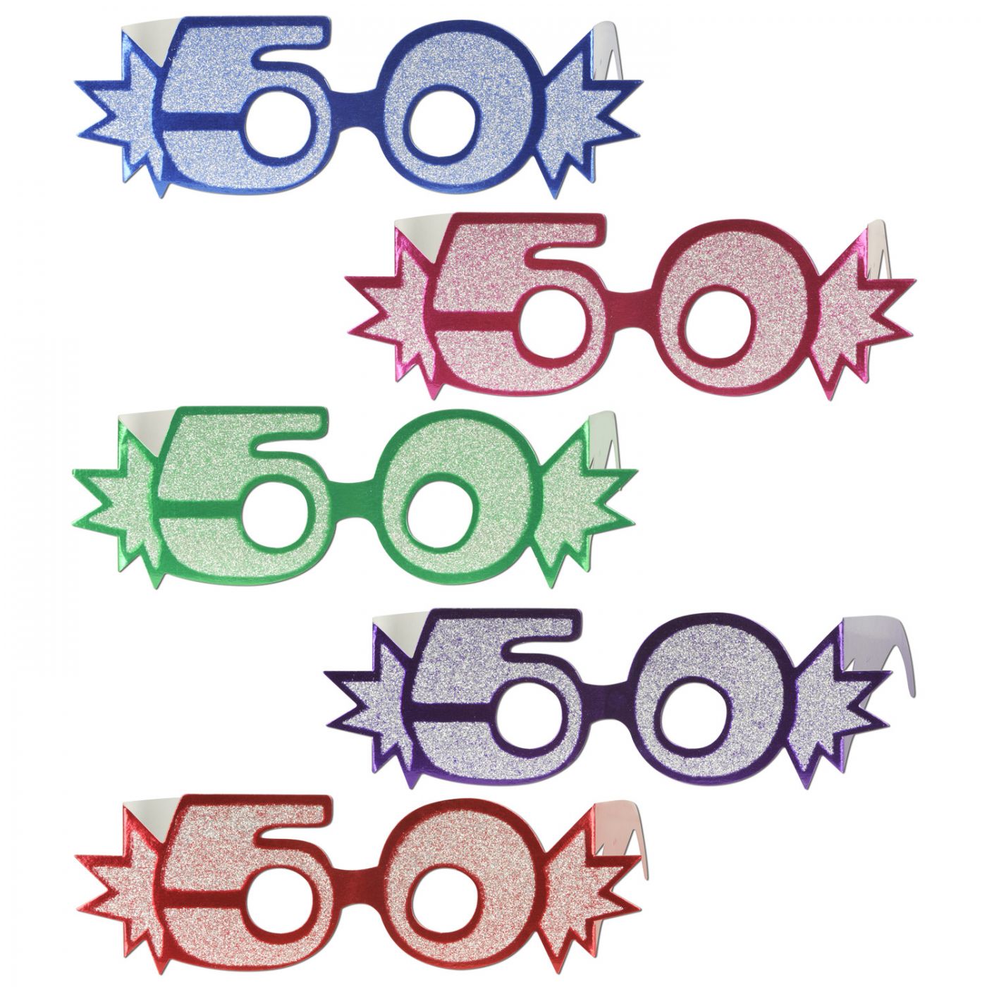 Image of  50  Glittered Foil Eyeglasses (25)