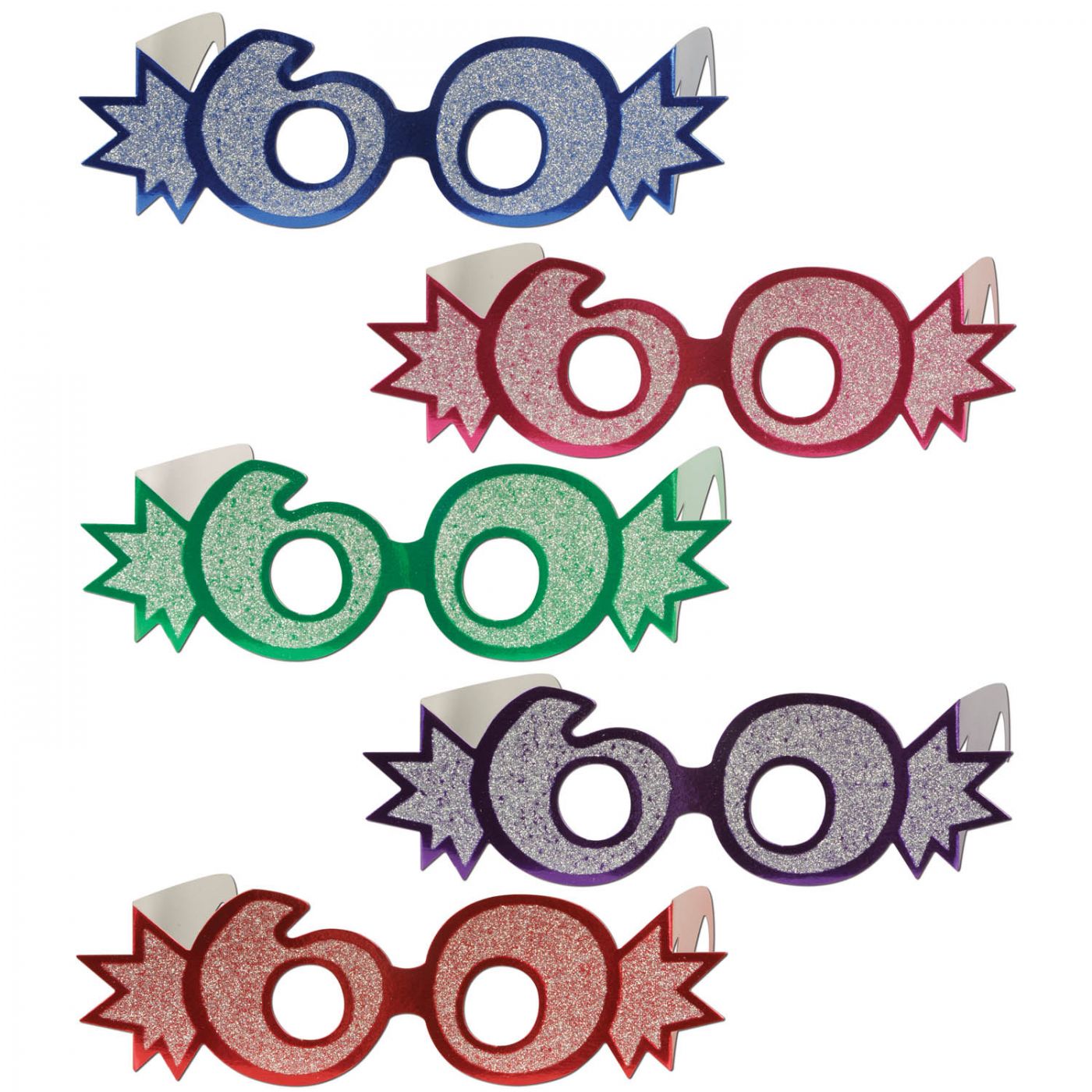 Image of  60  Glittered Foil Eyeglasses (25)