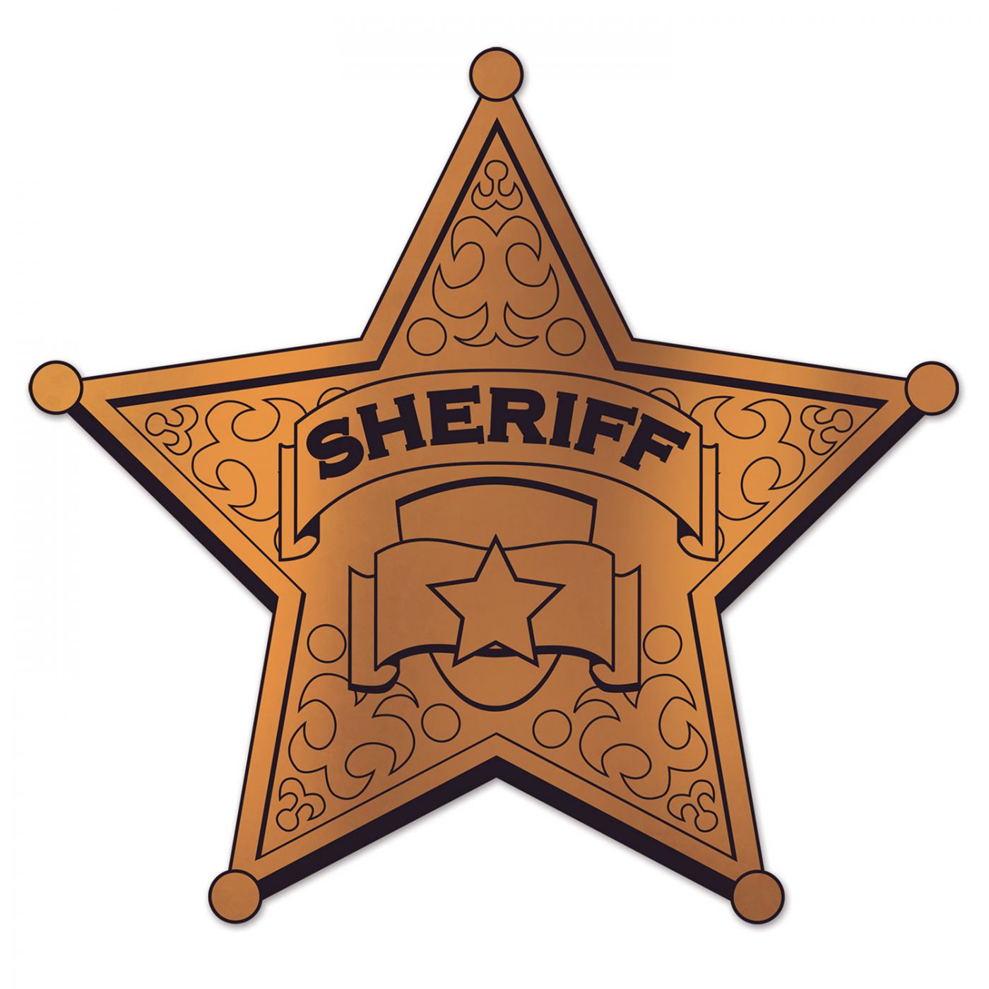 Foil Sheriff Badge Silhouette (24) image