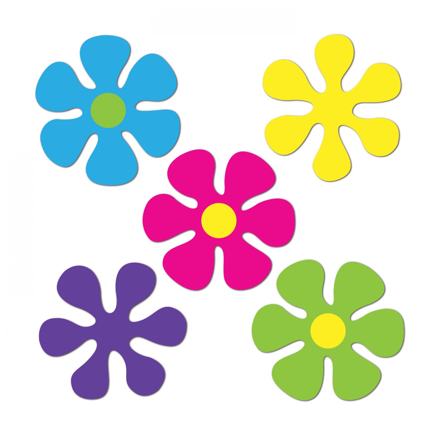 Mini Retro Flower Cutouts (24) image