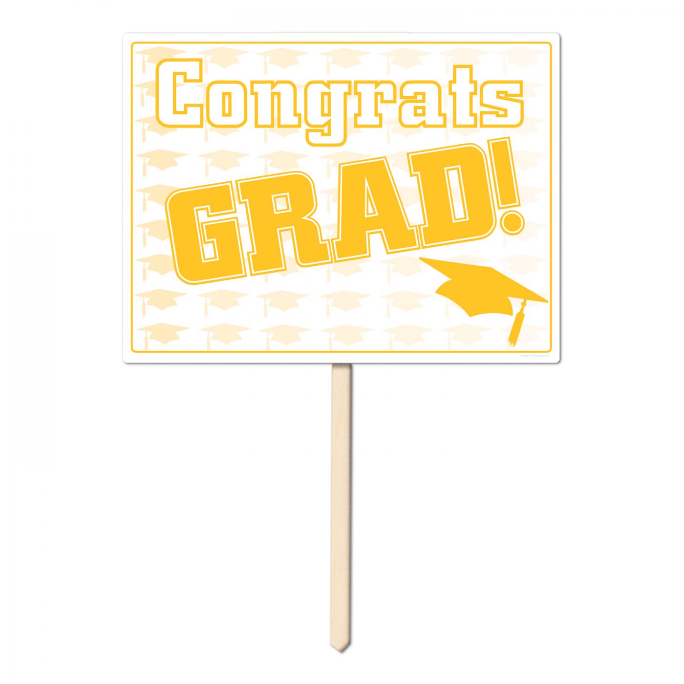 Plastic Congrats Grad Yard Sign (6) image