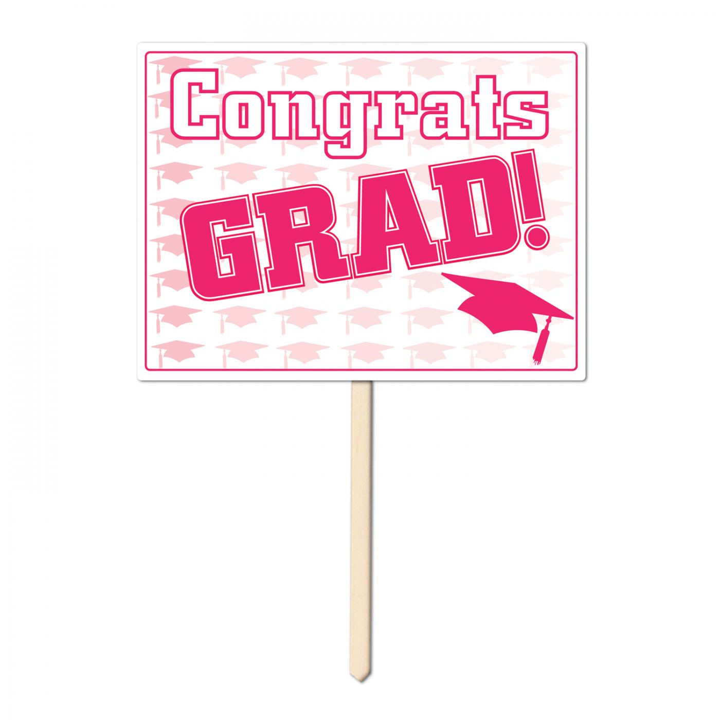 Plastic Congrats Grad Yard Sign (6) image