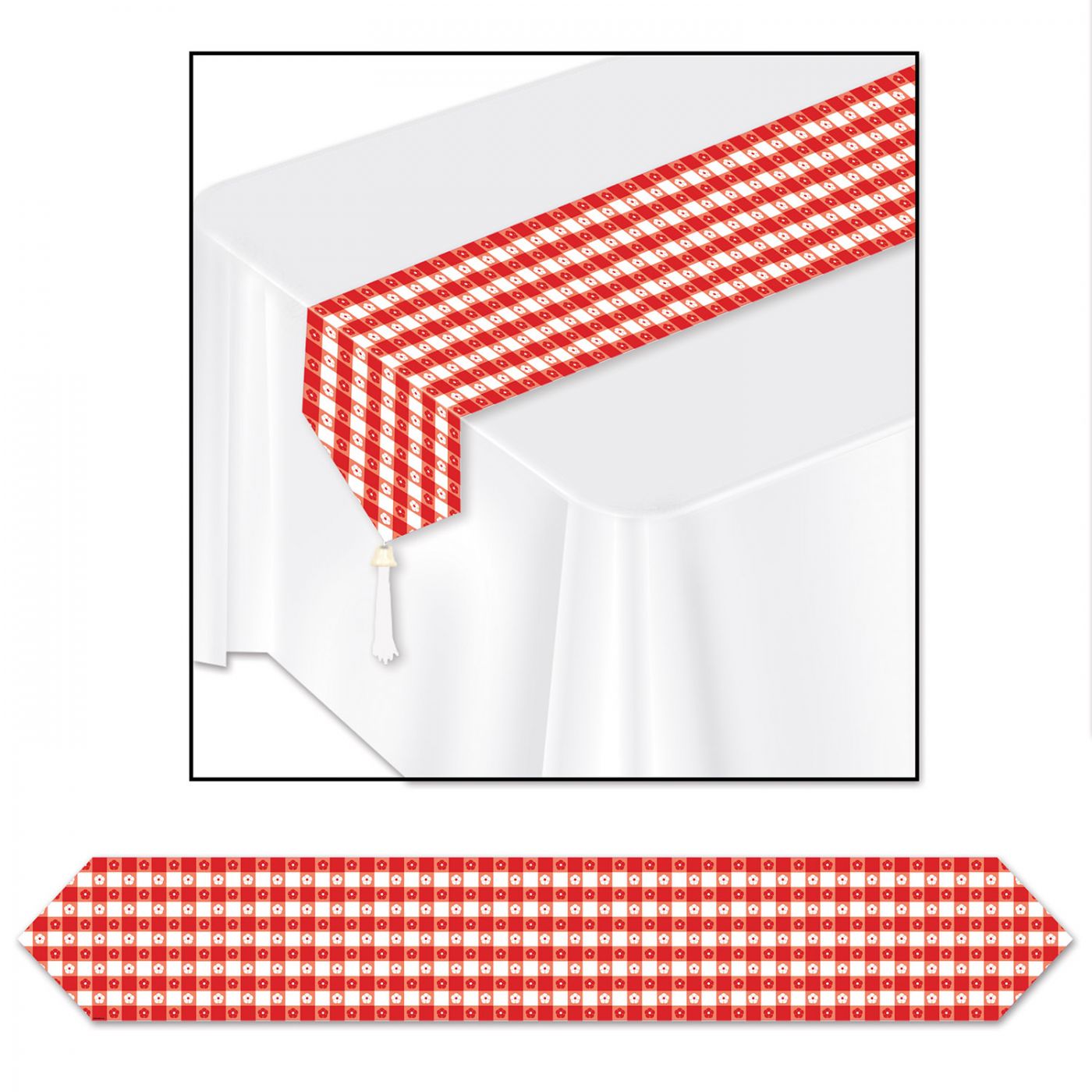 Printed Gingham Table Runner (12) image