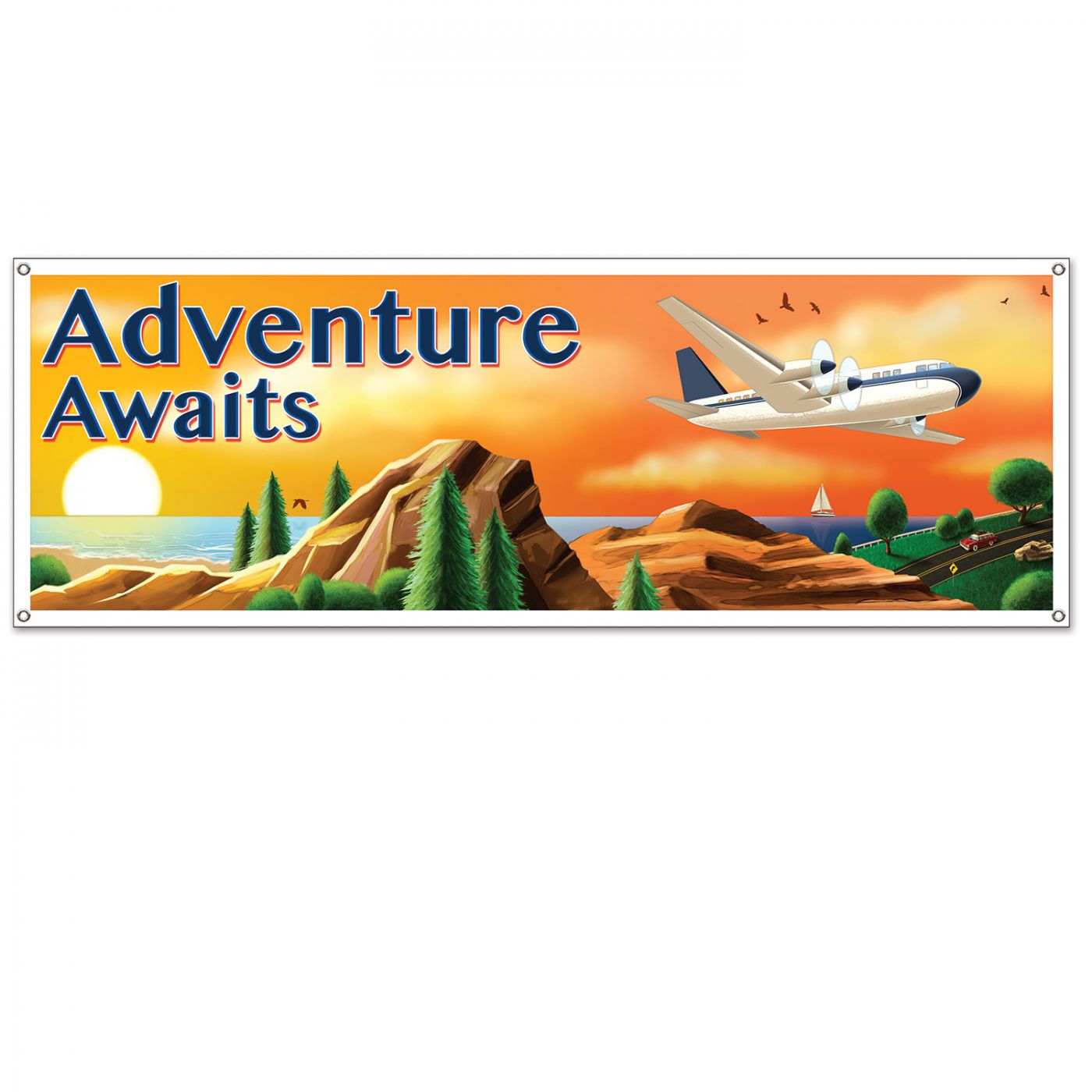 Image of Around The World Sign Banner